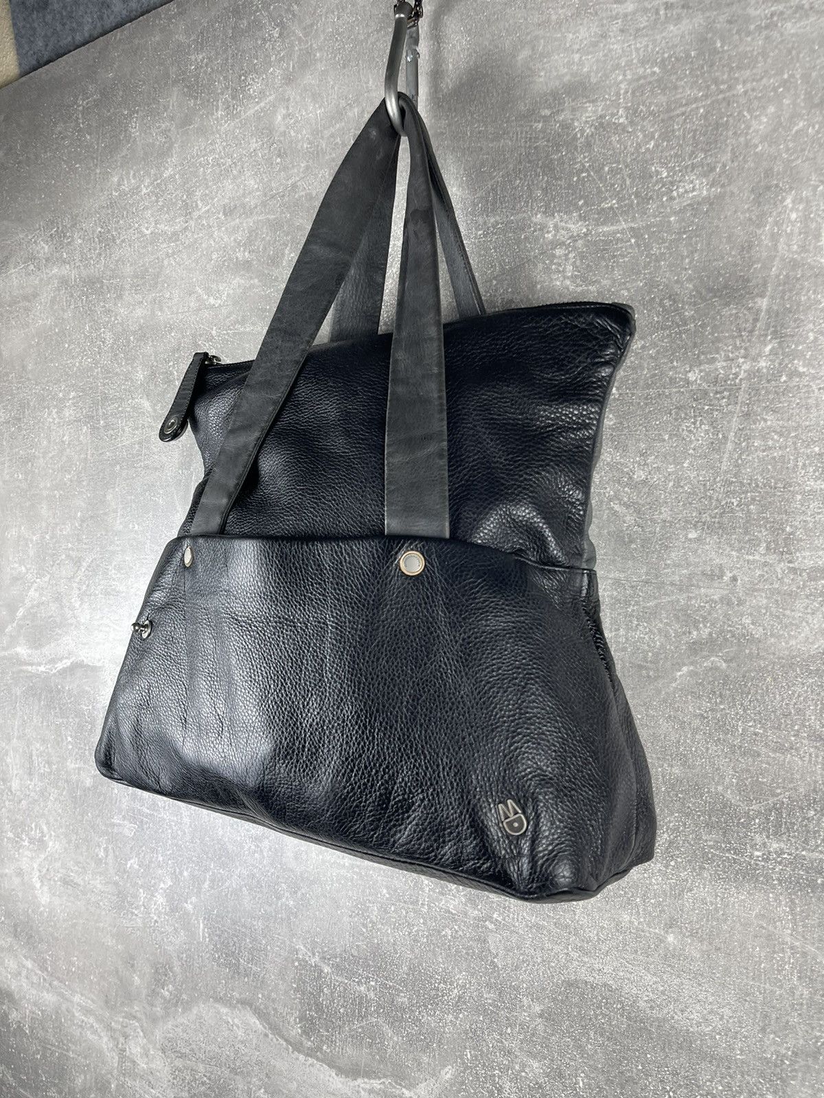 Mandarina Duck Mandarina Duck Leather Tote Shoulder Bag 2000s Black Size ONE SIZE - 5 Thumbnail