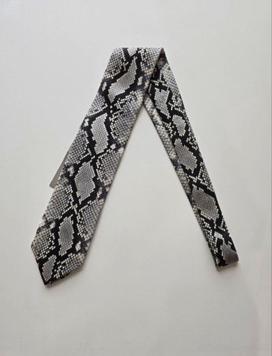 Tom Ford o1sm1stk0824 Size: OS / Silk Tie in Black Grey Size ONE SIZE - 1 Thumbnail