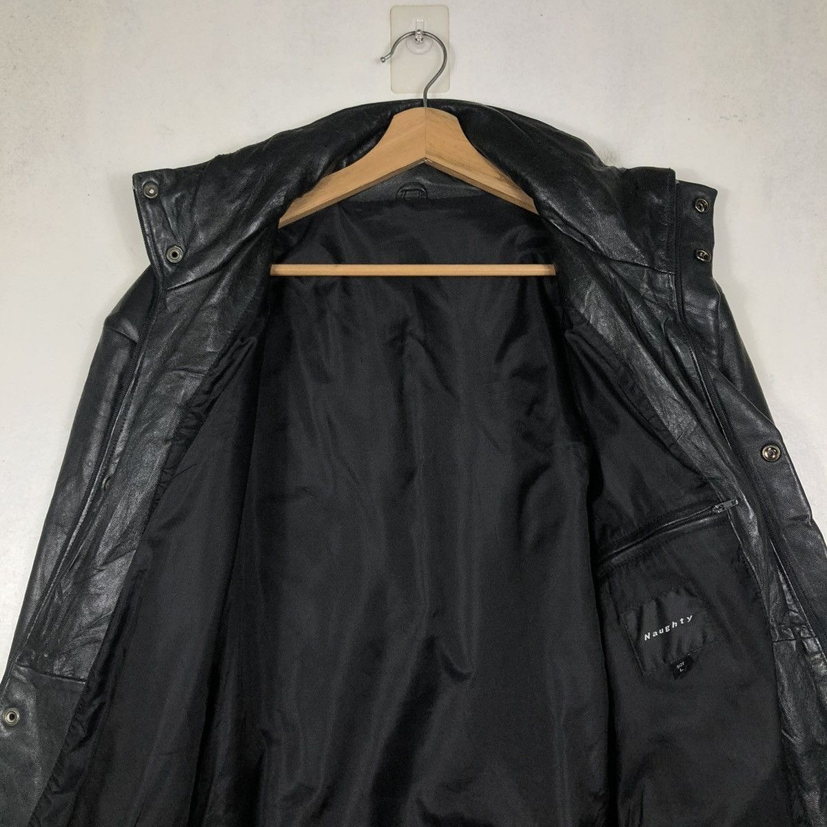Japanese Brand 📌VINTAGE SOFT LEATHER BIKER JACKET NAUGHTY BIG POCKETS Size US L / EU 52-54 / 3 - 15 Thumbnail