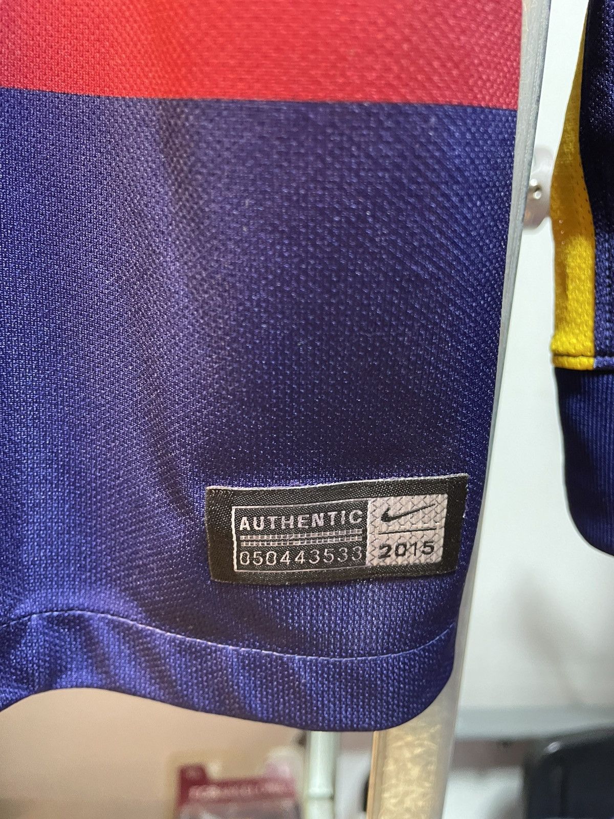Nike 2015-2016 Fc Barcelona Lone Sleeves Home Kit MESSI 10 Size US M / EU 48-50 / 2 - 6 Thumbnail