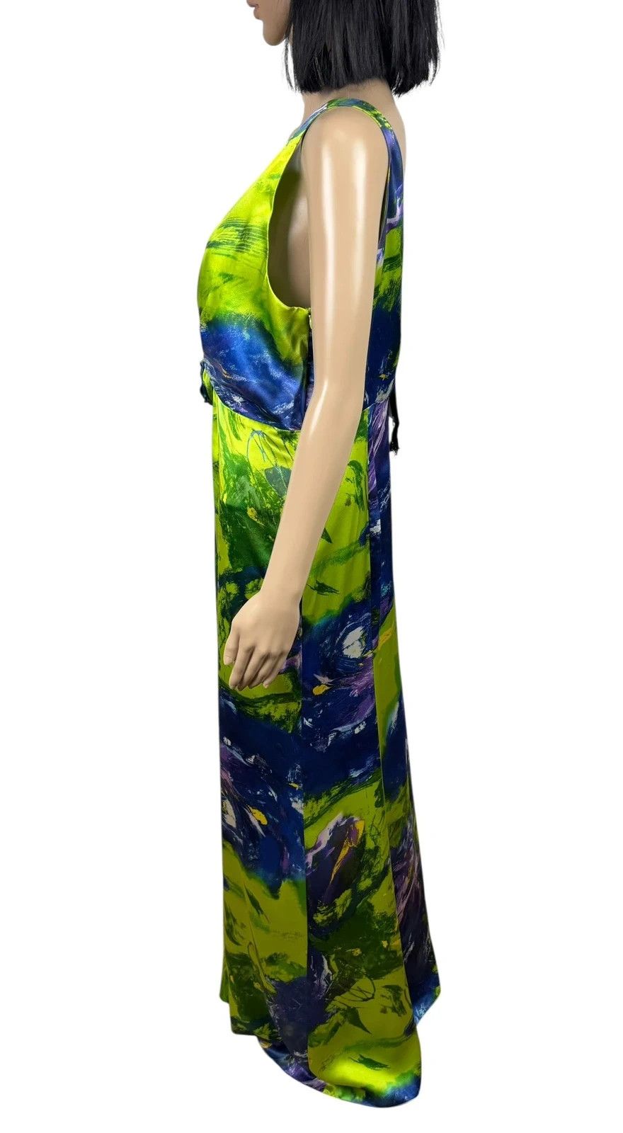 Other Renato Nucci Long Silk Dress Printed Draped size 42 Size L / US 10 / IT 46 - 6 Thumbnail