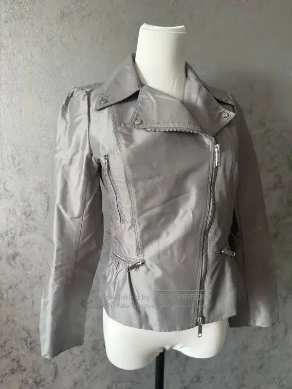 Burberry Burberry Silver Short Fitted Women's Jacket. Size M / US 6-8 / IT 42-44 - 6 Thumbnail
