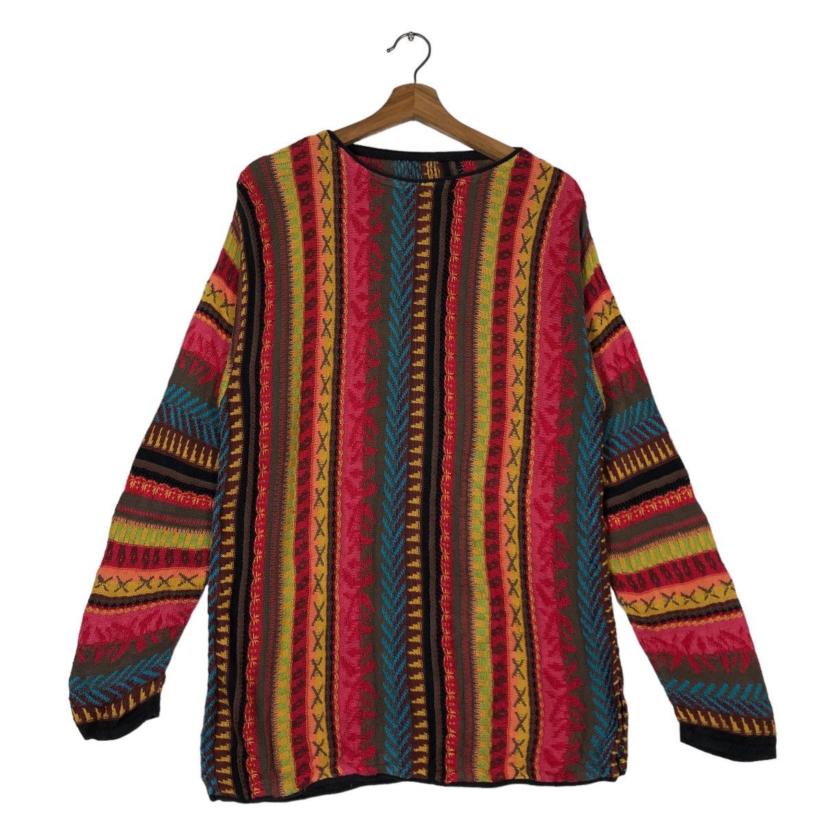 Japanese Brand 🔥90’s Vintage Knit Sweater Inspire Coogi Design Size US M / EU 48-50 / 2 - 1 Thumbnail