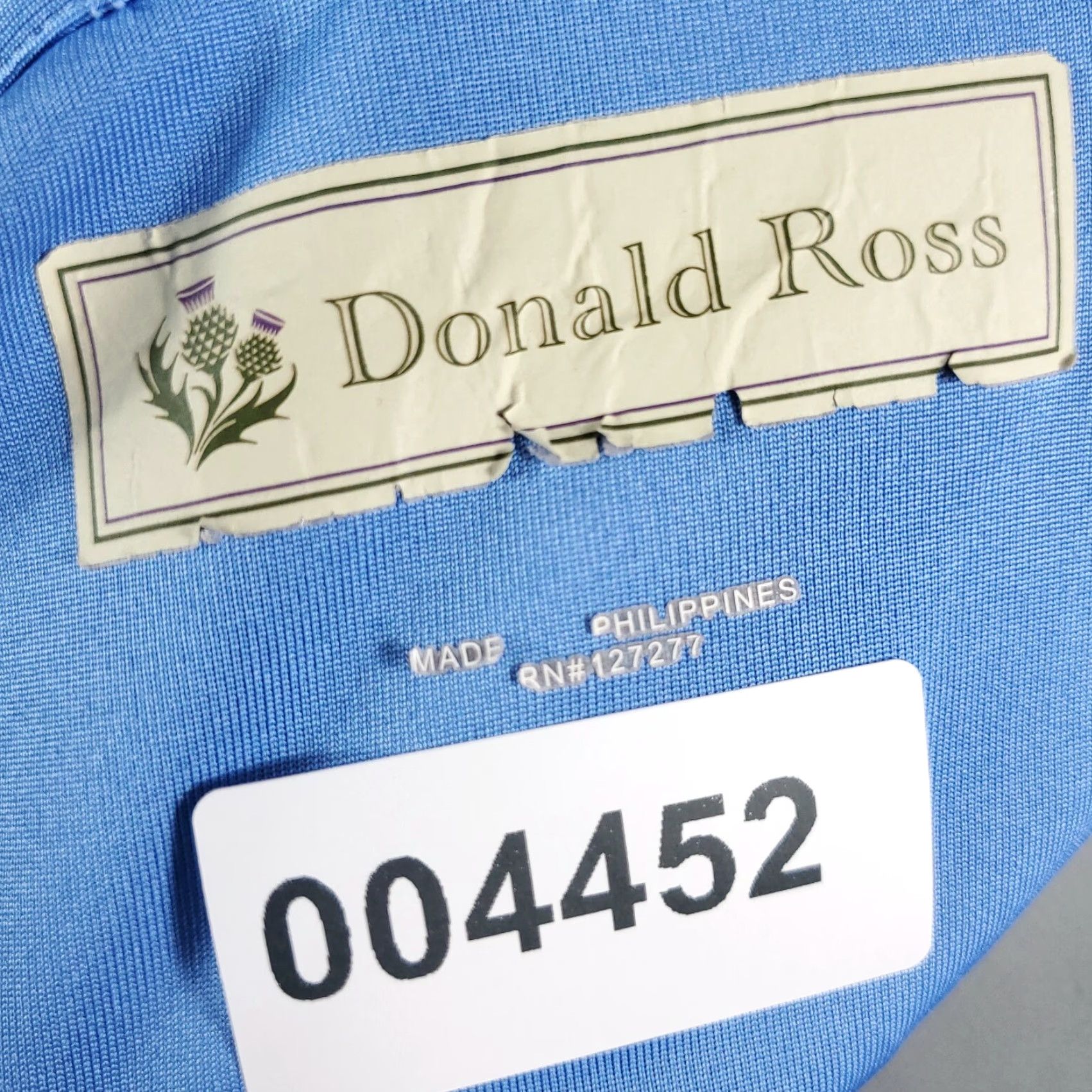 Vintage Donald Ross Polo Shirt Ibis Blue Mens Short Sleeve Size Large Polo Shirt Casual Sports Golf Size US L / EU 52-54 / 3 - 7 Thumbnail