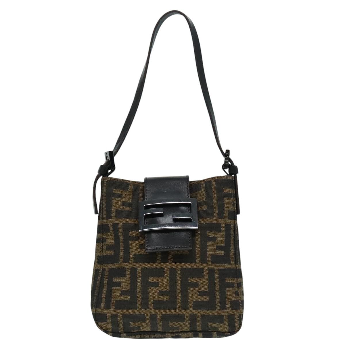 Fendi Mamma Baguette Brown Canvas Shoulder Bag (Pre-Owned) Size ONE SIZE - 1 Thumbnail