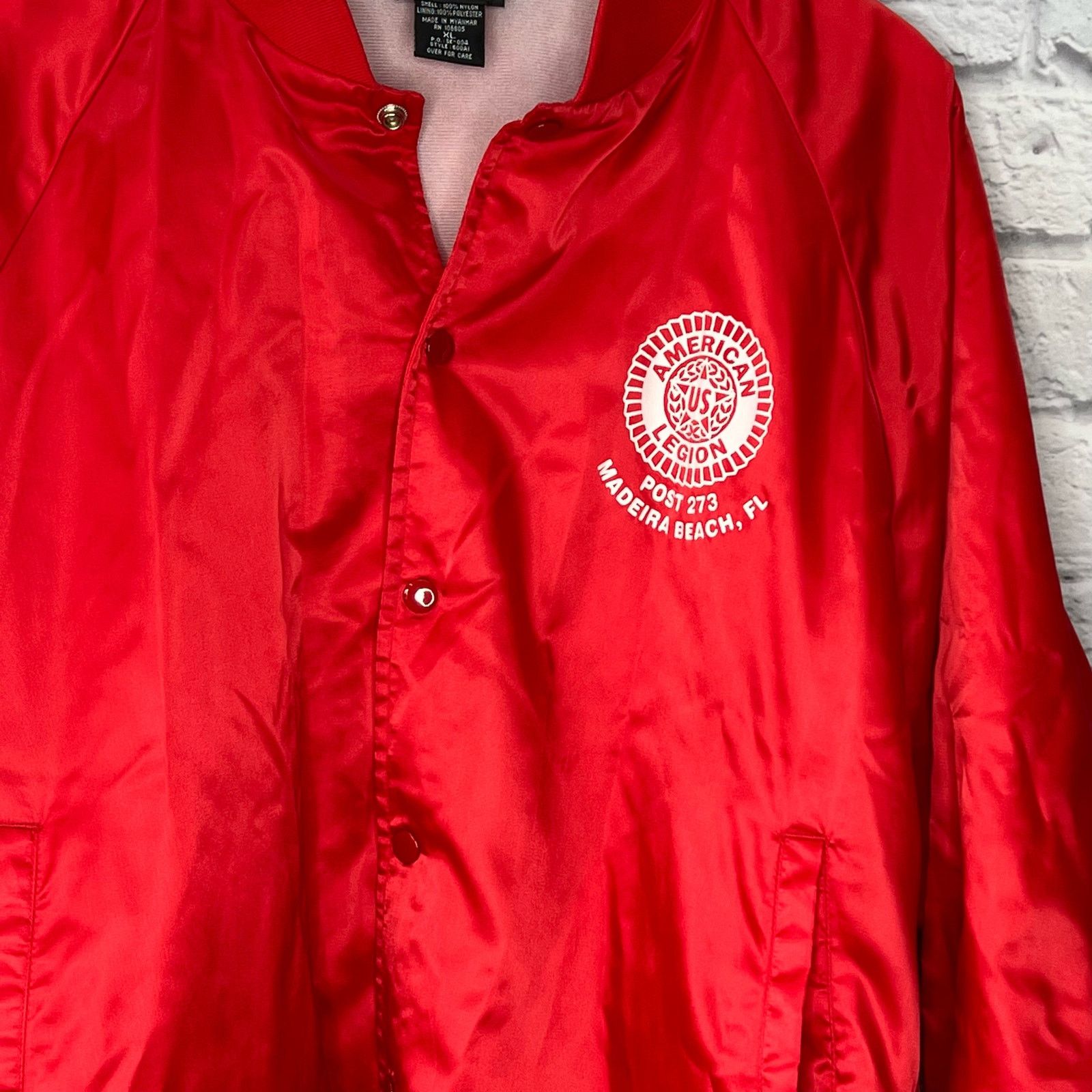 Auburn Sportswear VTG Auburn Sportswear Nylon Red Jacket XL American Legion Size US XL / EU 56 / 4 - 3 Thumbnail