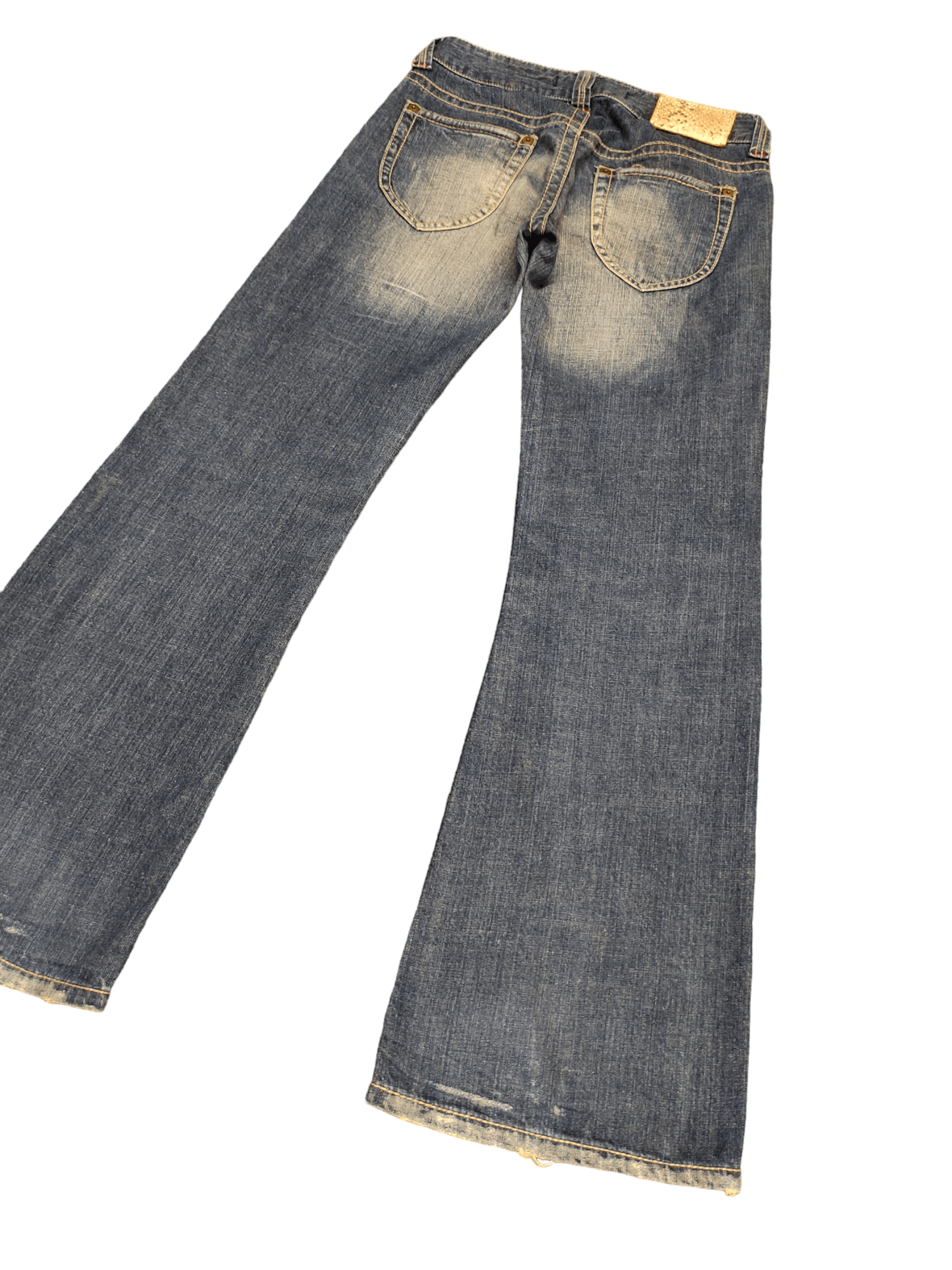 Le Grande Bleu (L.G.B.) Flare Jeans 5 Japan Distress Faded Low Rise Boot Cut Y2k Goa Size US 28 / EU 44 - 12 Thumbnail
