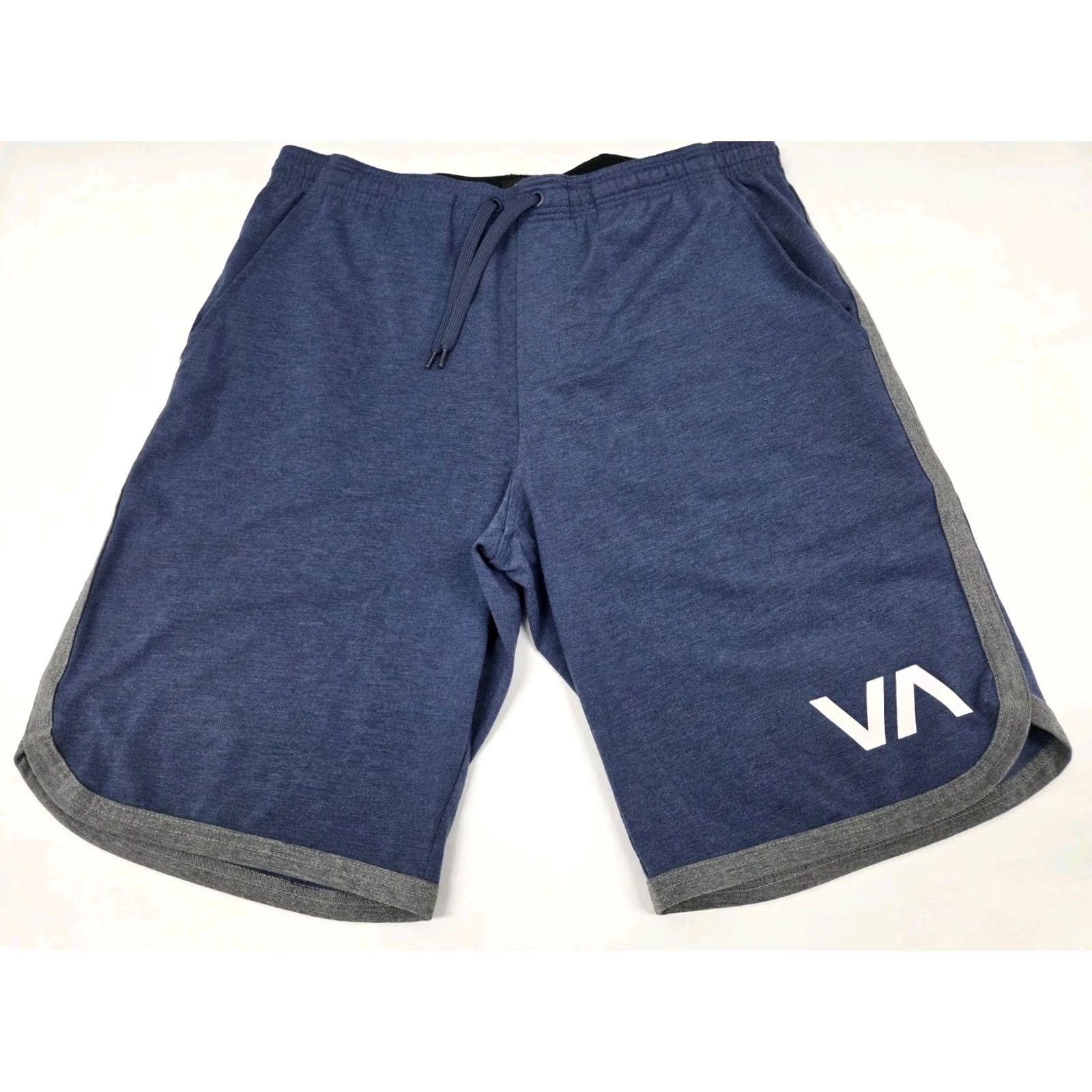 RVCA RVCA Mens Athletic Fleece Shorts Pockets Drawstring Blue 34 Regular Shorts Mens Athletic Blue 34" Wallet? Size US 34 / EU 50 - 2 Thumbnail