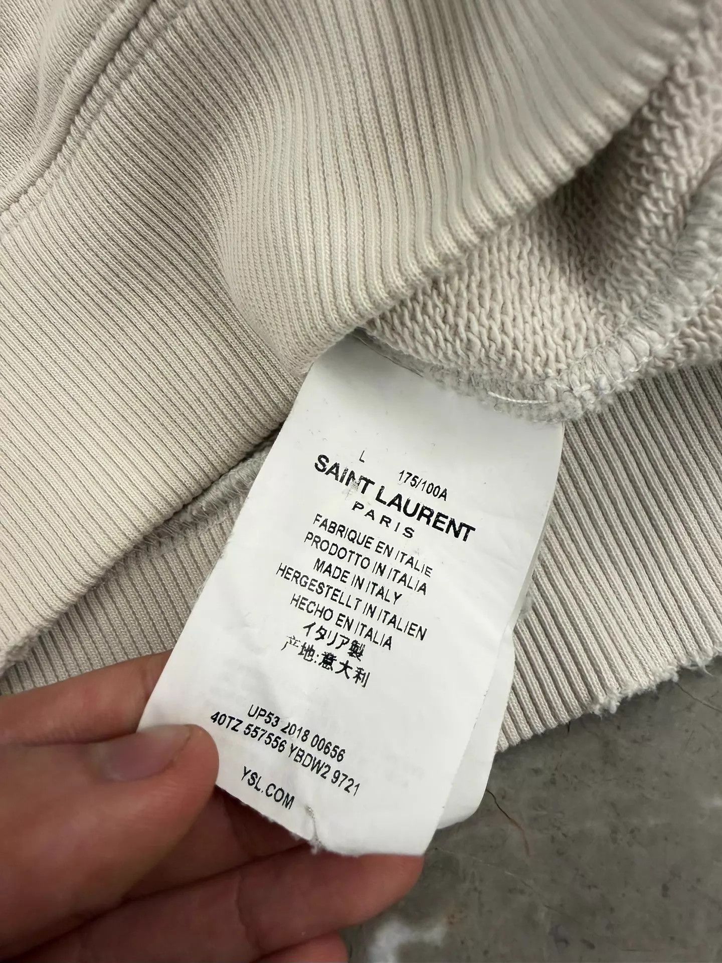 Saint Laurent Paris SLP White Robot Print Logo Hoodie L Near Mint Size US L / EU 52-54 / 3 - 7 Thumbnail