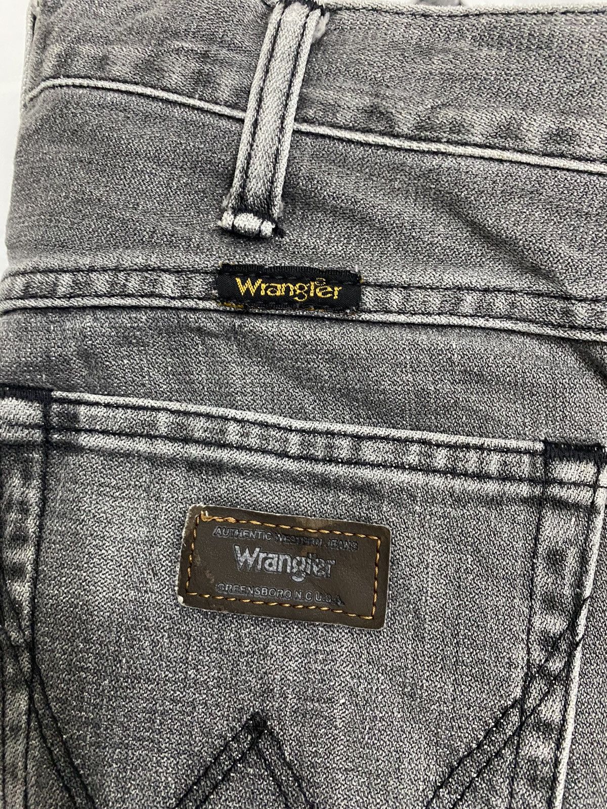 If Six Was Nine FLARE JEANS🔥VINTAGE WRANGLER FADED GREY DISTRESSED DENIM Size US 30 / EU 46 - 8 Thumbnail