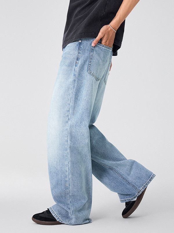 Vintage Men's American-style straight leg wide-leg loose jeans Size US 32 / EU 48 - 4 Thumbnail