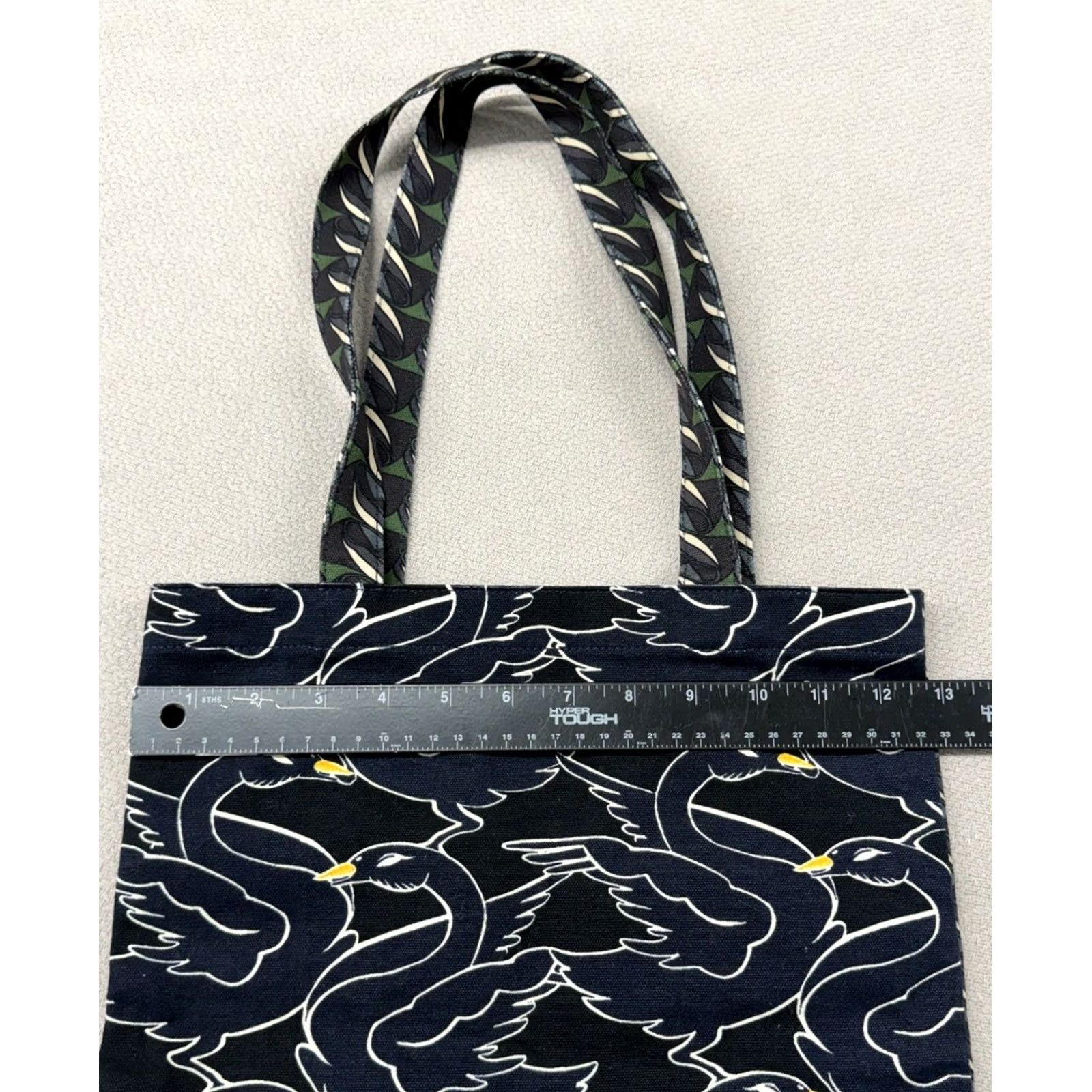 Tory Burch Tory Burch SWAN Tote Bag Geometric Abstract New York Canvas Medium Multicolor Ivory Trim Womens Size ONE SIZE - 5 Thumbnail