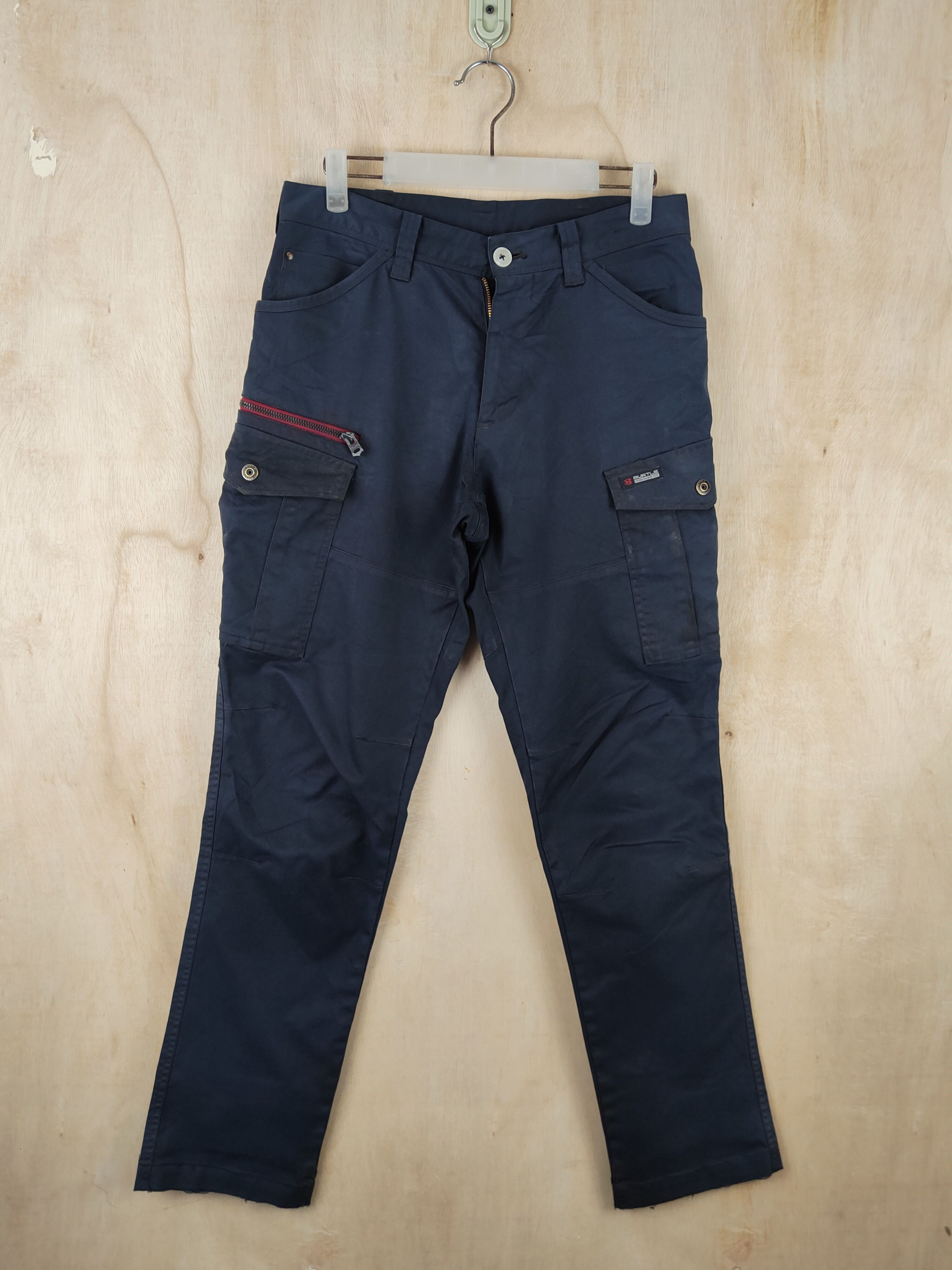 Japanese Brand Burtle Dark Blue Multipocket Tactical Cargo Pants #S2487 Size US 30 / EU 46 - 1 Thumbnail
