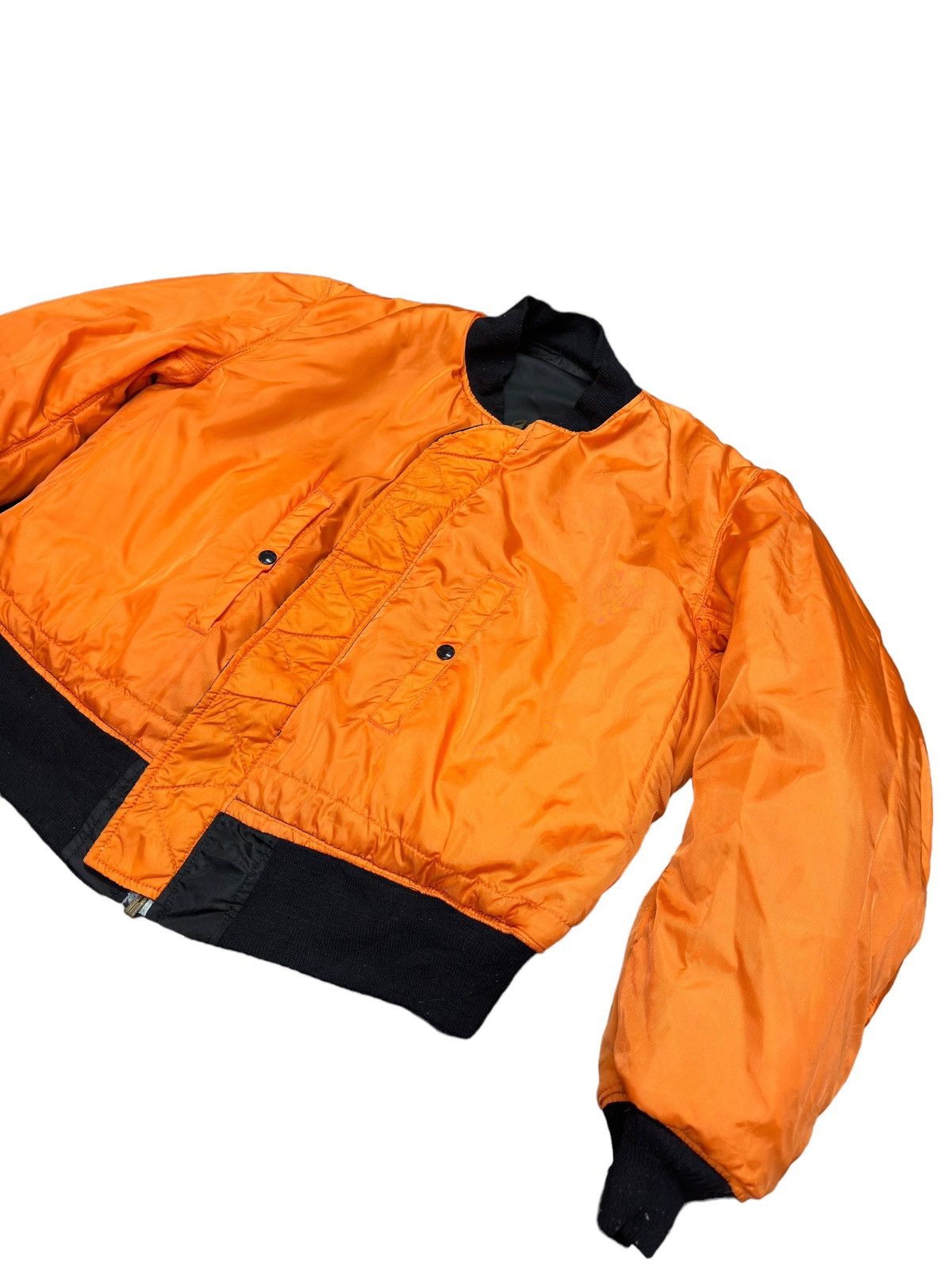 Alpha Industries Vintage Alpha MA-1 Plain Black Bomber Jacket Size US XL / EU 56 / 4 - 7 Thumbnail