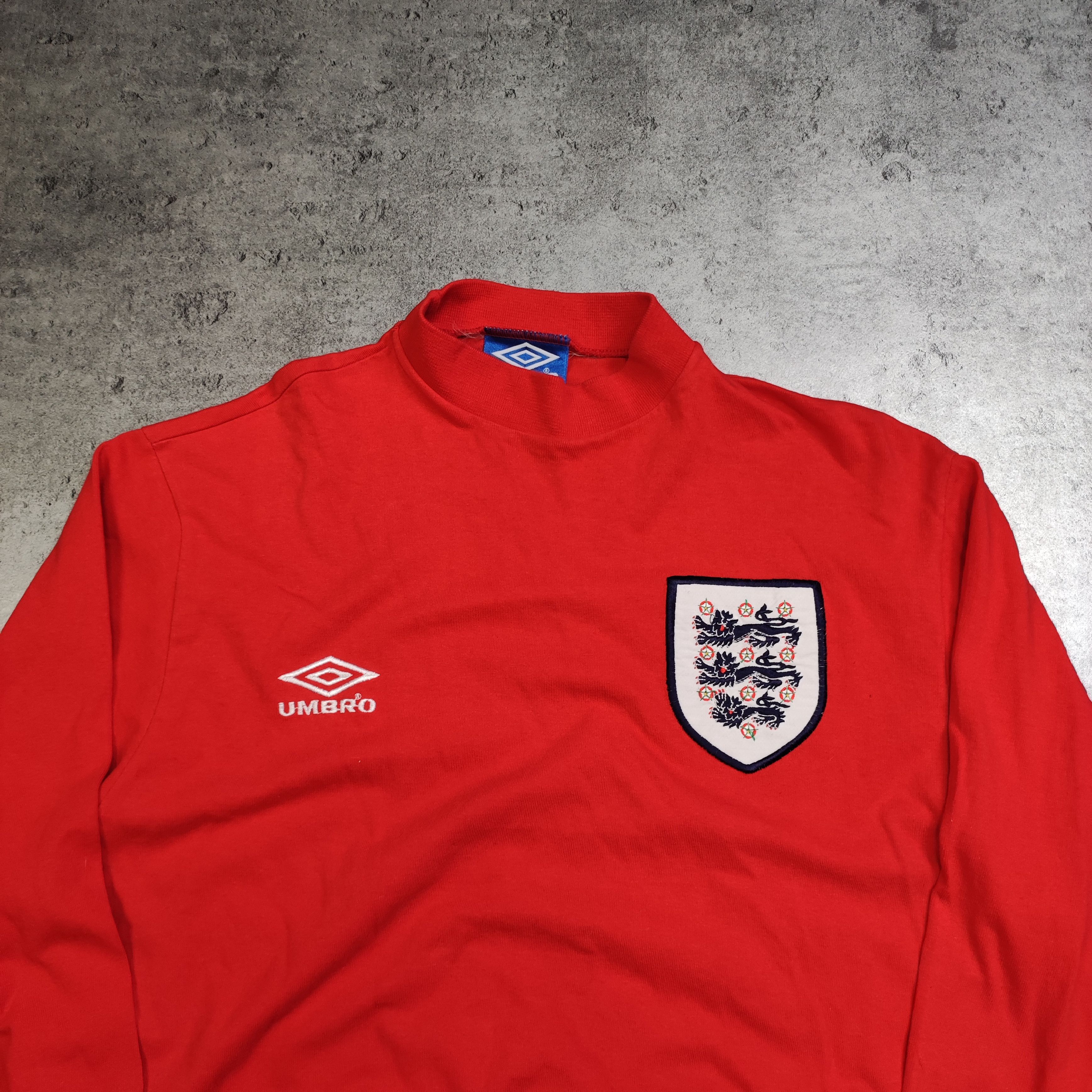 Umbro × Vintage RARE 90s England x Umbro Home Football Longsleeve Jersey Size US L / EU 52-54 / 3 - 3 Thumbnail