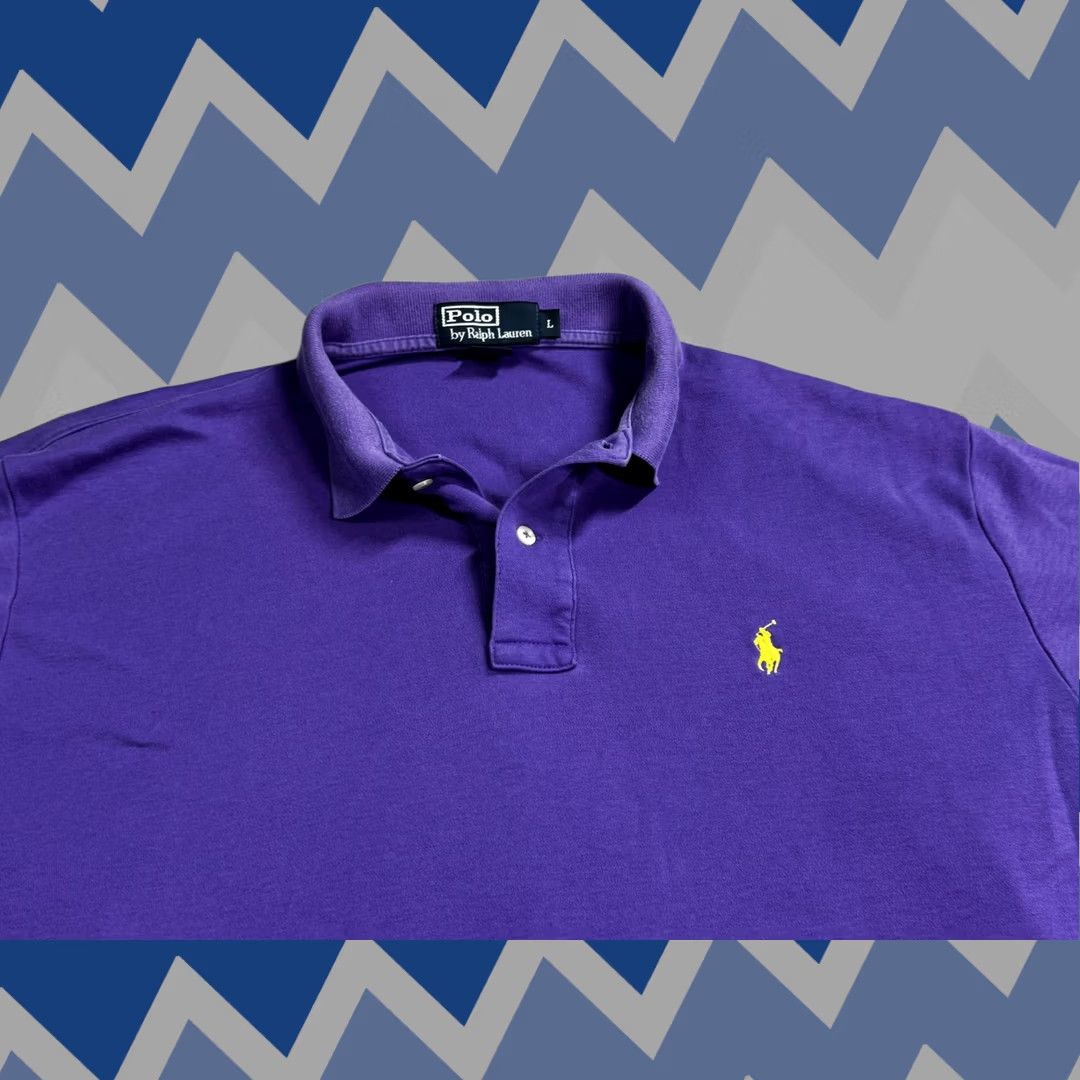 Polo Ralph Lauren Polo by Ralph Lauren Polo Shirt Mens L Purple Cotton Pony Logo Casual Size US L / EU 52-54 / 3 - 1 Thumbnail