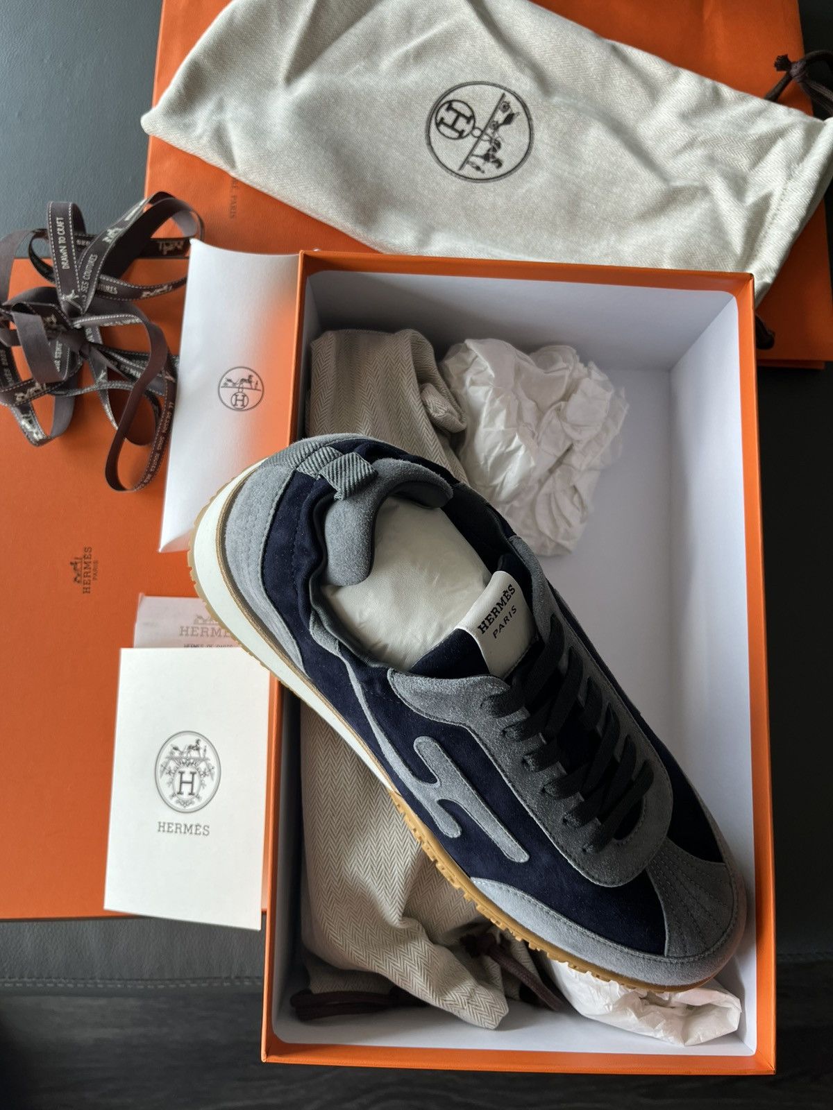 Hermes Runway Hermes Jet Sneaker Brand New Full Set Size US 10.5 / EU 43-44 - 20 Thumbnail