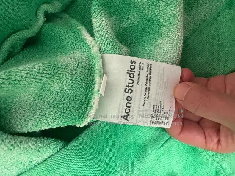 Acne Studios Acne Studios Heart Tie-Dye Green Terry Sweatshirt, Loose F Size XS / US 0-2 / IT 36-38 - 5 Thumbnail