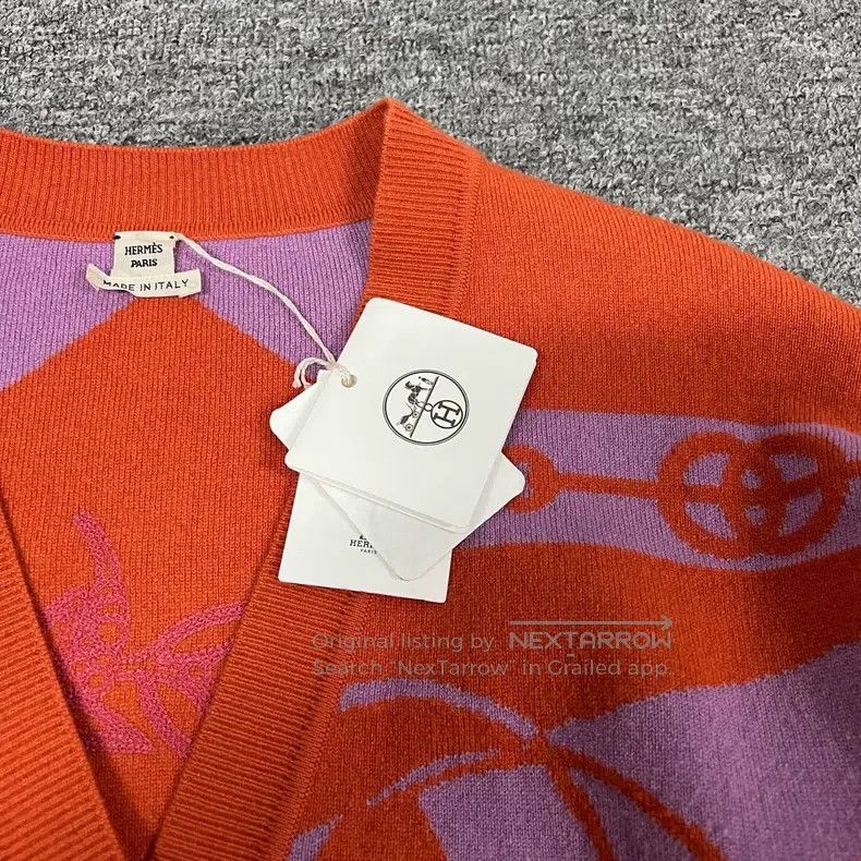 Hermes Hermes Back Fleece Pattern Cashmere Cardigan Size XS / US 0-2 / IT 36-38 - 4 Thumbnail