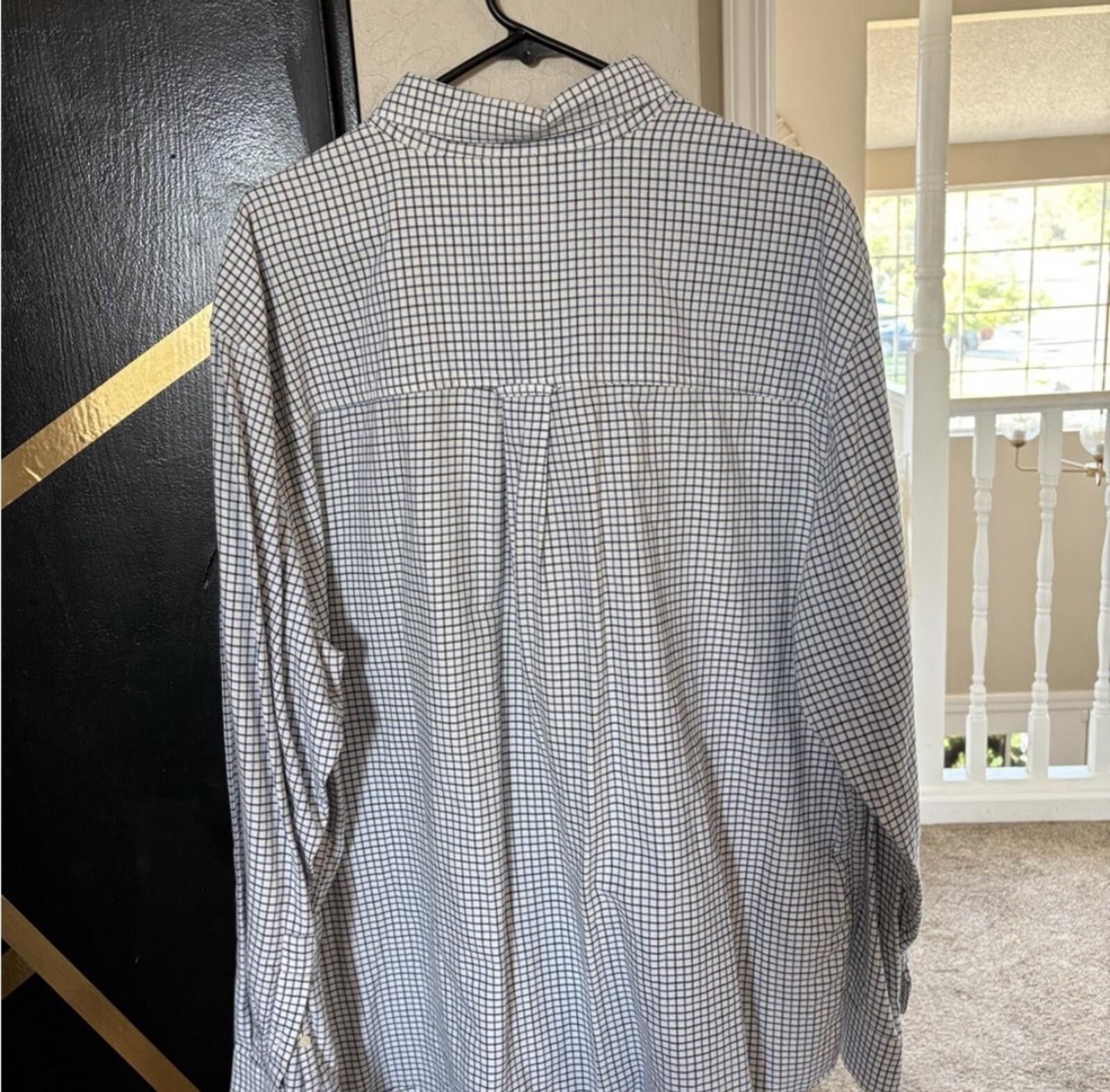 Chaps (Chaps) Men's Blue and White Checkered Shirt Size US XXL / EU 58 / 5 - 6 Thumbnail