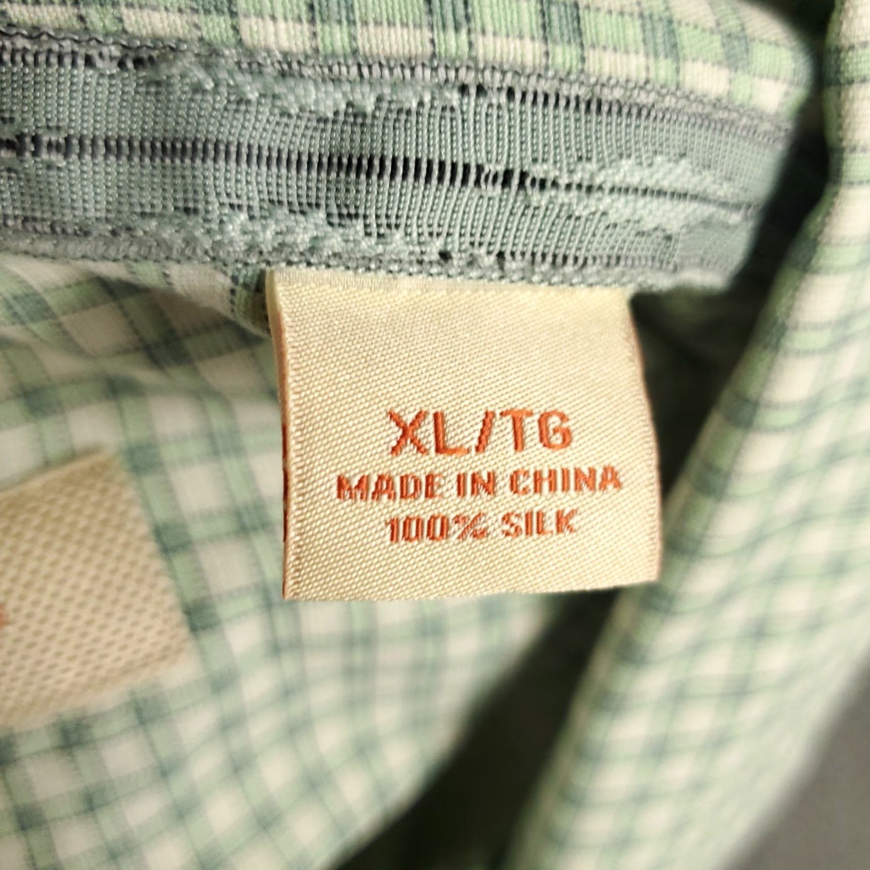 Tommy Bahama Tommy Bahama Shirt Mens XL Green Check Silk Hawaiian Button Up Size US XL / EU 56 / 4 - 6 Thumbnail