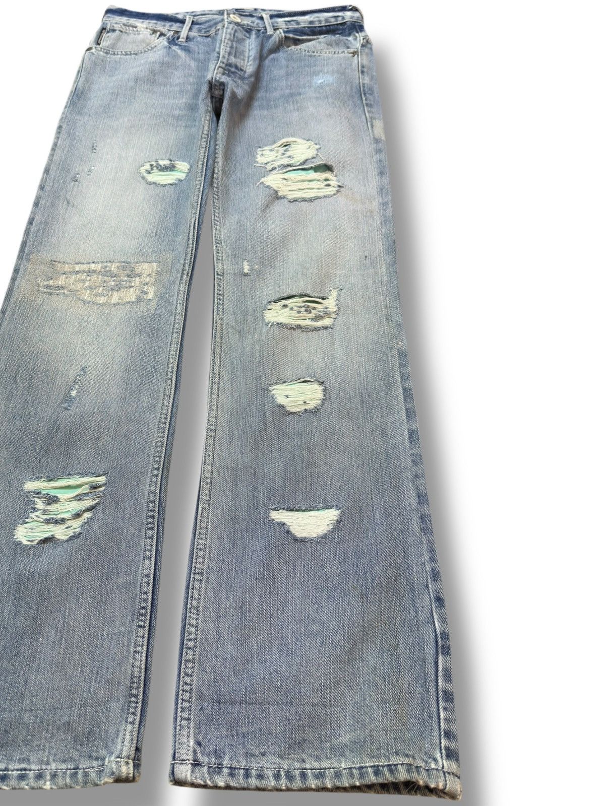 55DSL Vintage 55DSL Faded Ripped Distressed Denim Size US 30 / EU 46 - 4 Thumbnail