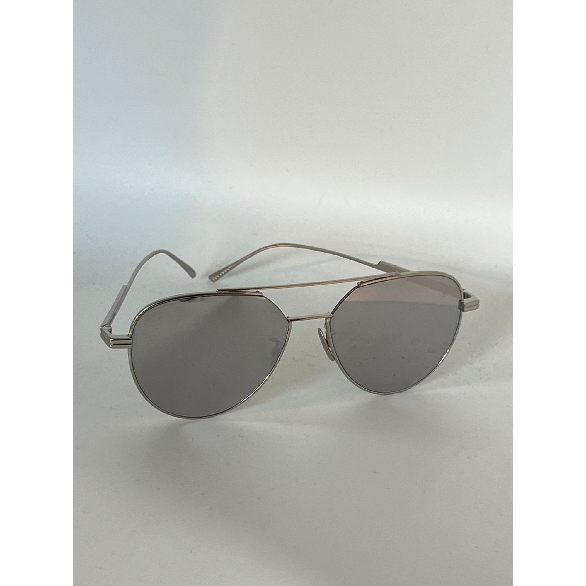 image of Bottega Veneta Aviator Sunglasses Bv 1013K Mirror Lens Gold in Gold Tone, Women's