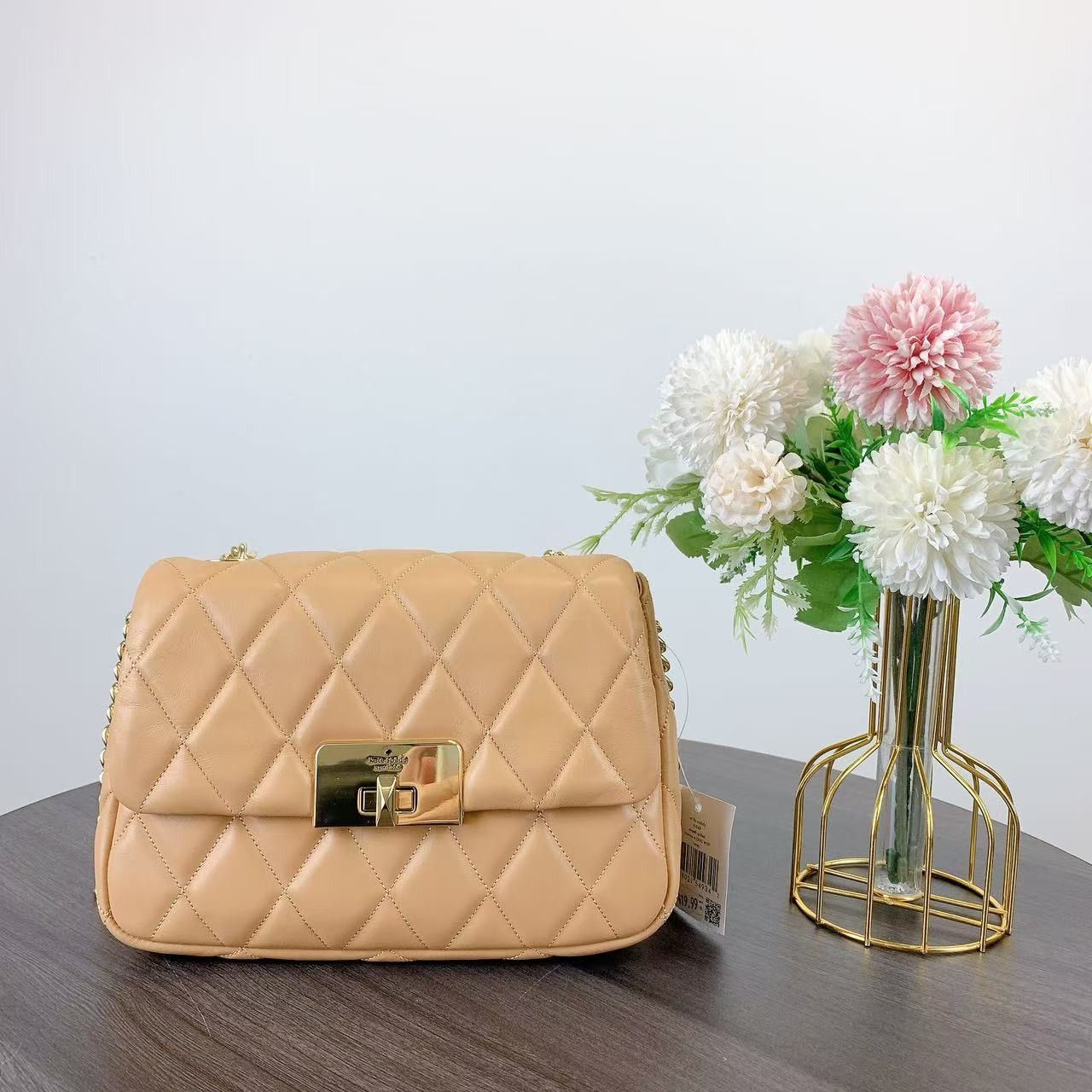 Kate Spade Kate Spade KJ949 Carey Quilted Small Flap Crossbody Mousse Size ONE SIZE - 2 Thumbnail