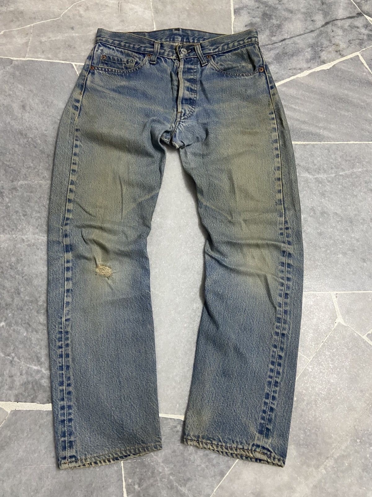 Levi's Vintage 70s Levis 501 Redline Selvedge Jeans button 6 Size US 28 / EU 44 - 1 Thumbnail
