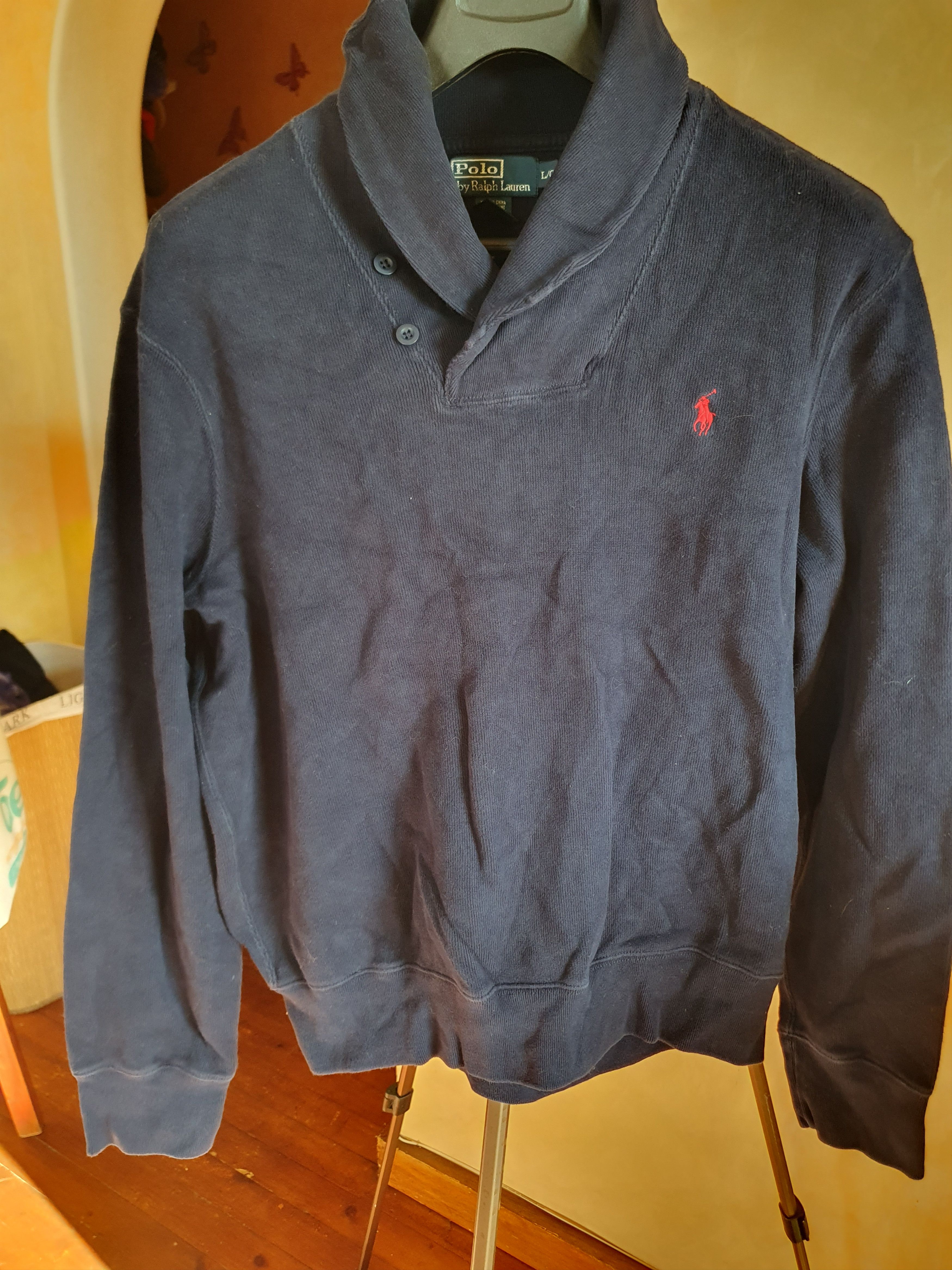 Polo Ralph Lauren Polo Ralph Lauren Shawl Neck Collar Sweater sz L Size US L / EU 52-54 / 3 - 1 Thumbnail