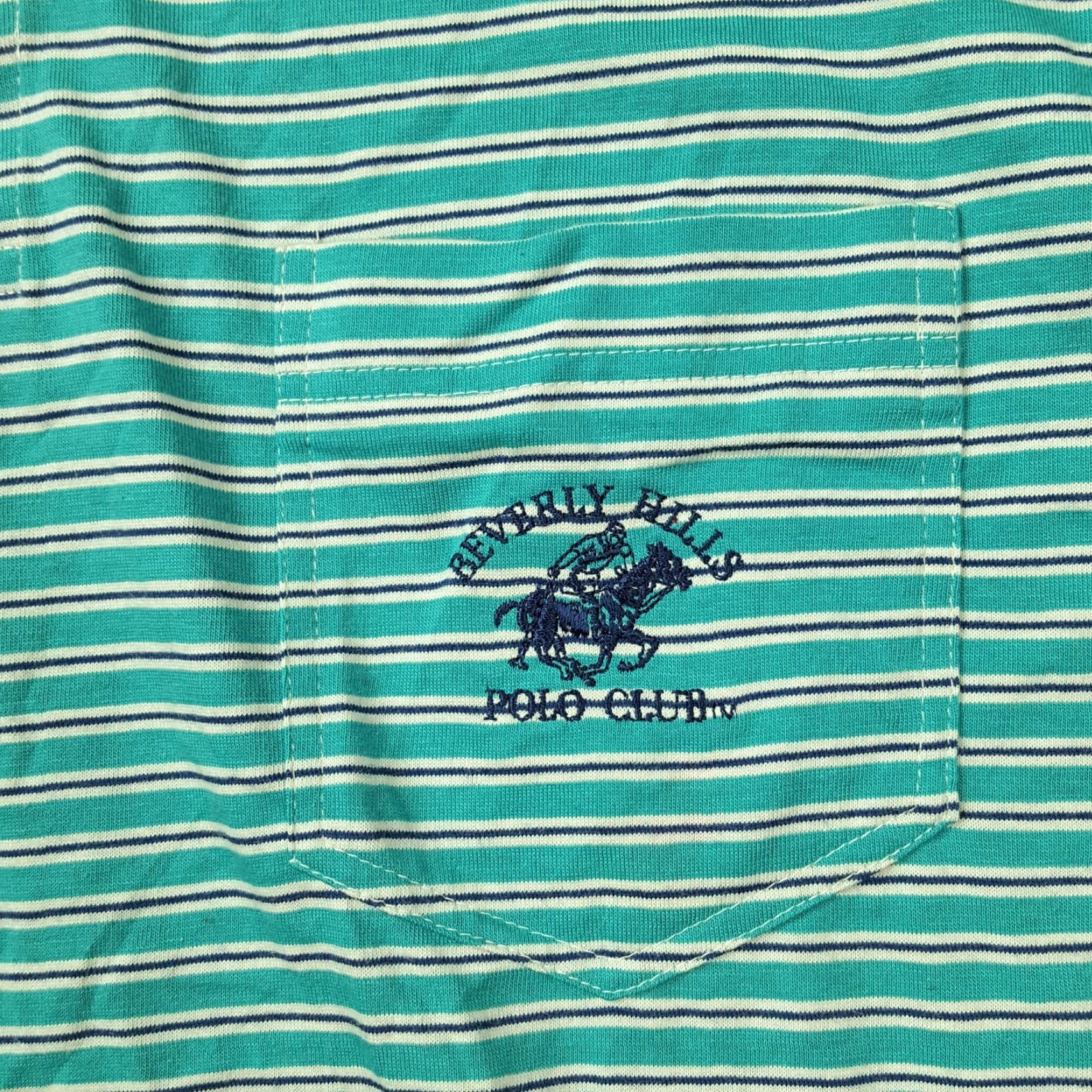 Beverly Hills Polo Club VINTAGE Beverly Hills Polo Club Mens M Striped Collared Retro Polo Shirt 90s Casual Sports Rock Skate Golf Tennis Outdoor Size US M / EU 48-50 / 2 - 3 Thumbnail