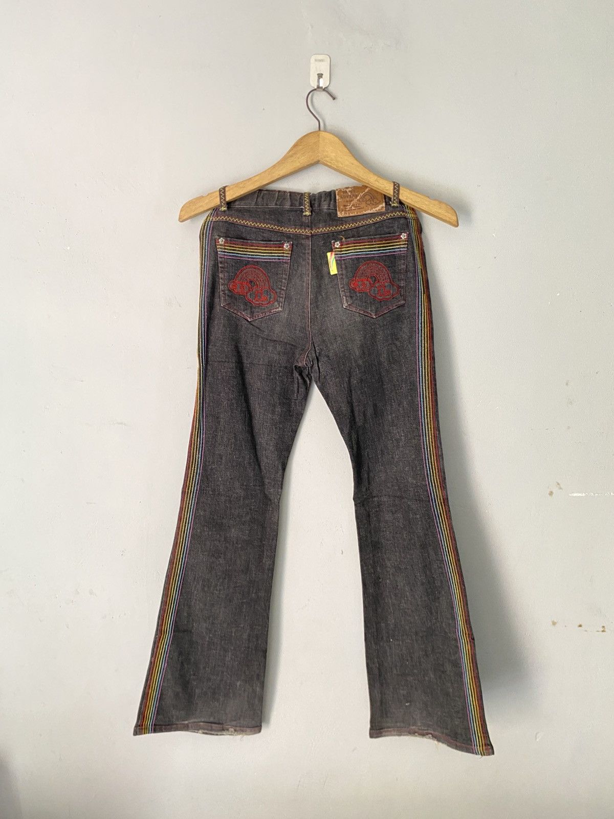 Angel Blue × Hysteric Glamour × Japanese Brand 2000s daisy lovers flared denim jeans Size 26" / US 2 / IT 38 - 2 Thumbnail