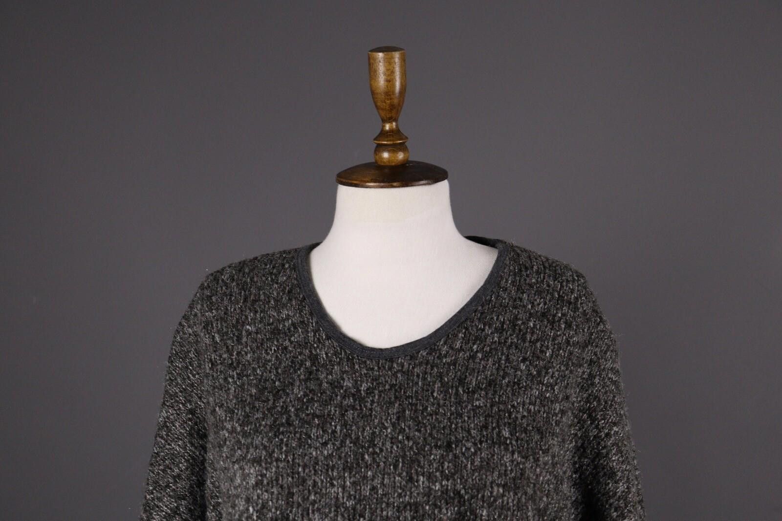 Designer Sarah Santos Gray Wool Oversized Sweater Size XЧXL / 3XL Size 3XL / US 20-22 - 2 Thumbnail
