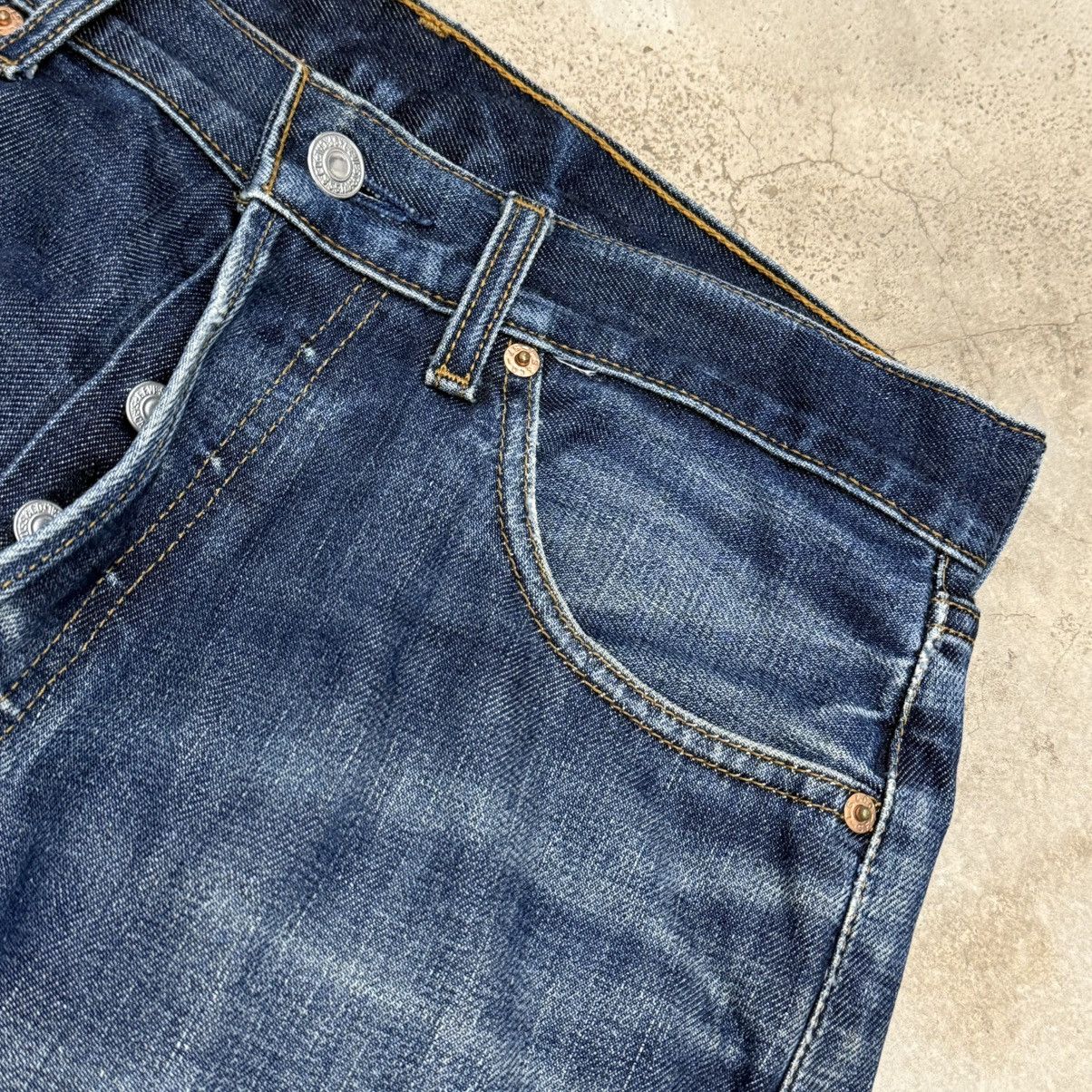 Levi's Vintage 98’s Levis 509 Distressed Buttonfly Denim Pants Size US 33 - 12 Thumbnail
