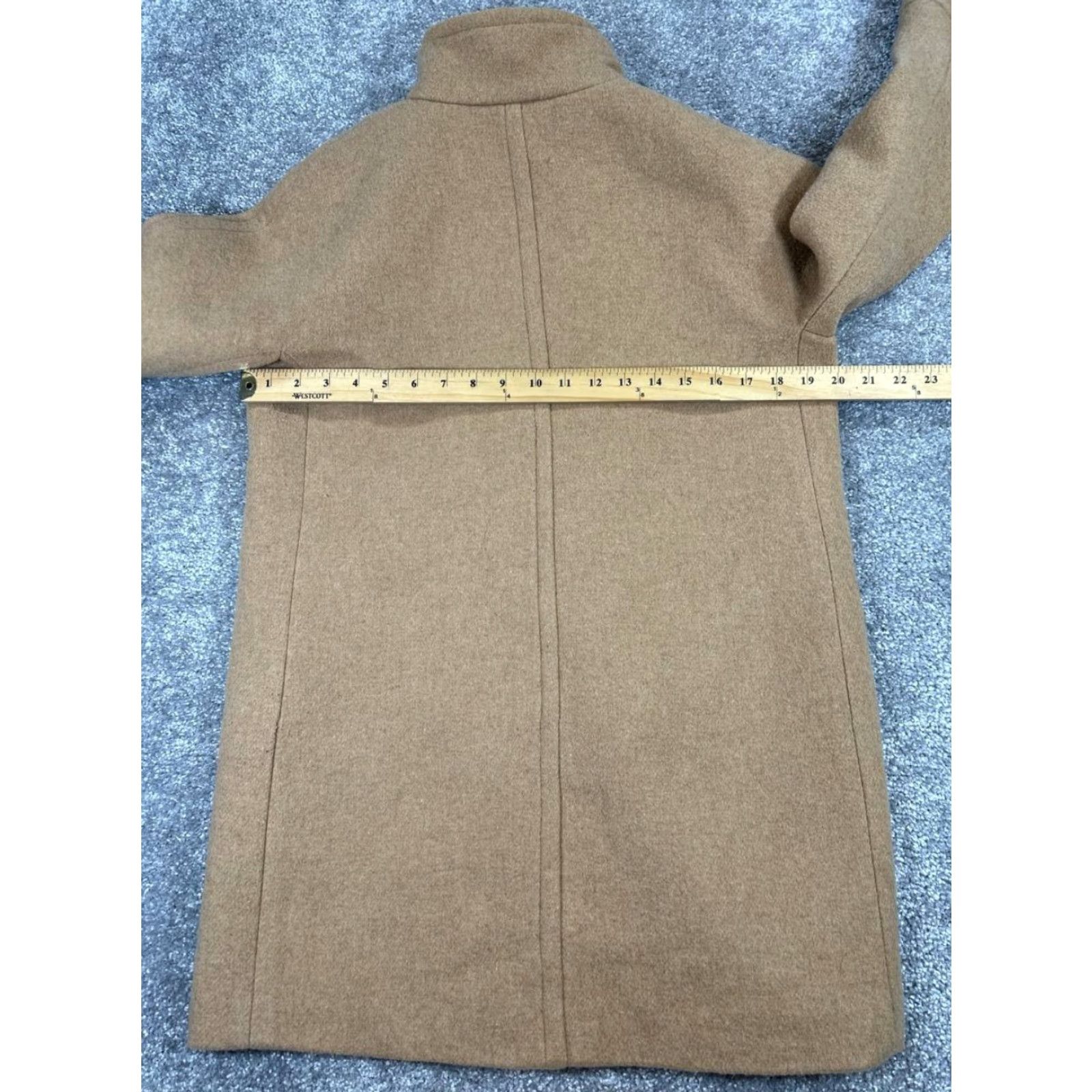 J.Crew J.CREW Coat 8 Petite Brown Wool Blend Overcoat Tweed Solid Womens Size M / US 6-8 / IT 42-44 - 5 Thumbnail