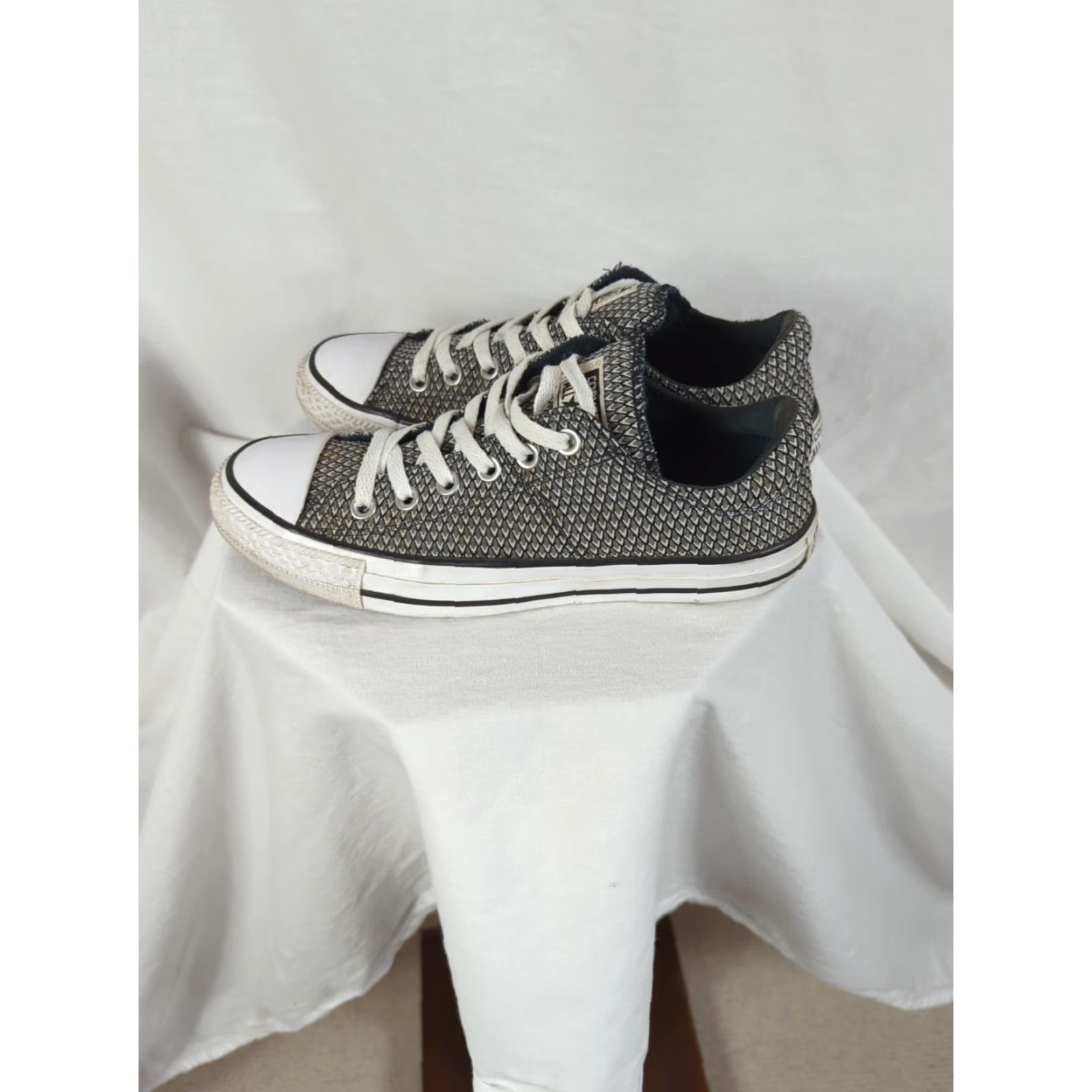 Converse Converse All Star Madison Ox Sneakers Womens 8 Black White Geometric Synthetic Lace-Up Low Top Multicolor Pattern 556831F Size US 8 / IT 38 - 6 Thumbnail
