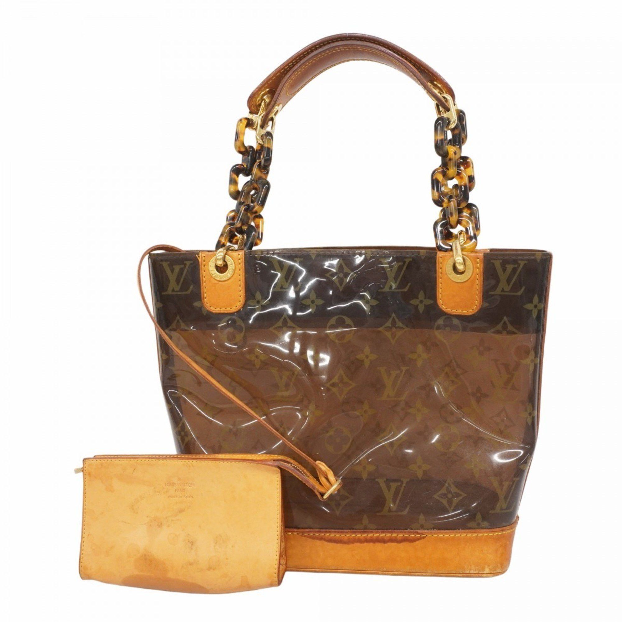 Louis Vuitton Tote Bag Cruise Collection Monogram Vinyl Cover Ambre Pm M92502 Brown Ladies, Women's