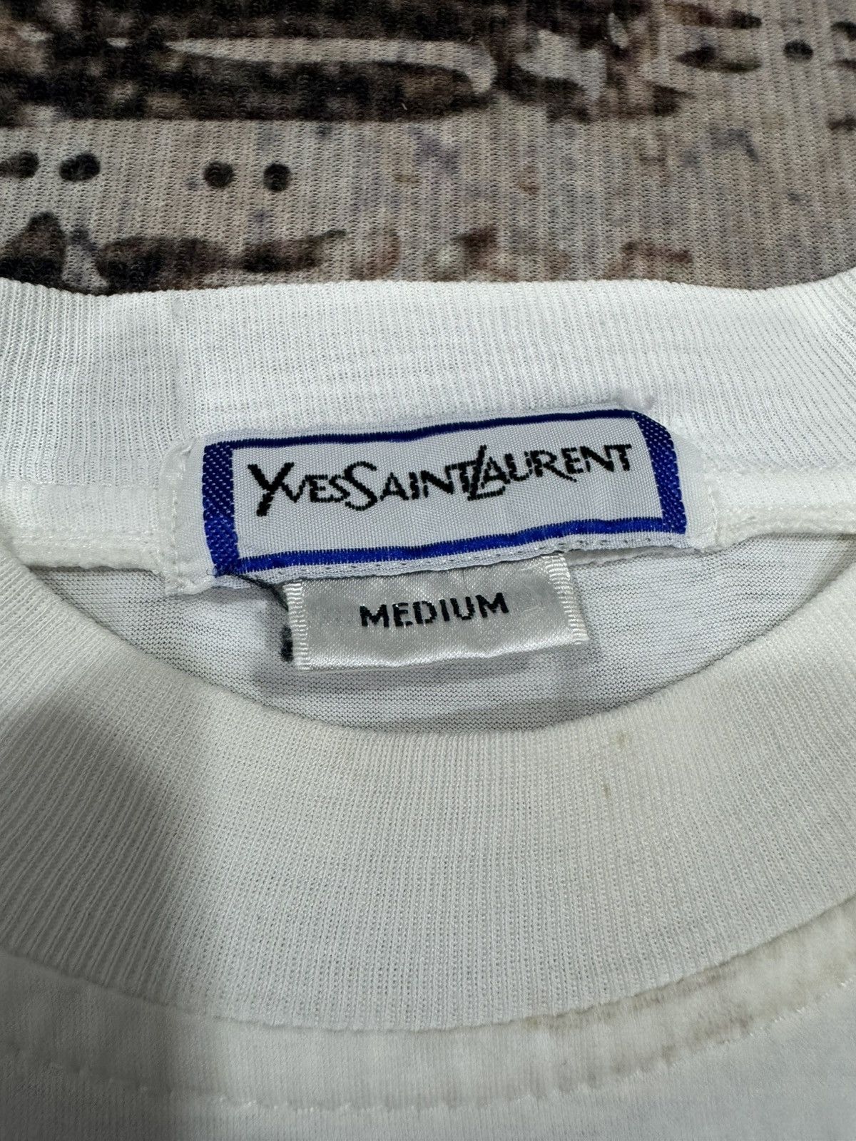 If Six Was Nine YvesSAimtLauren - vintage YSL spell out tee Size US M / EU 48-50 / 2 - 5 Thumbnail