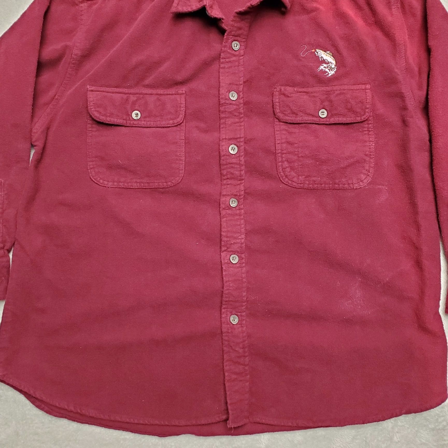 Vintage VINTAGE Northwest Shirt Mens XL Maroon Chamois Winterweight Long Sleeve Flannel Size US XL / EU 56 / 4 - 6 Thumbnail