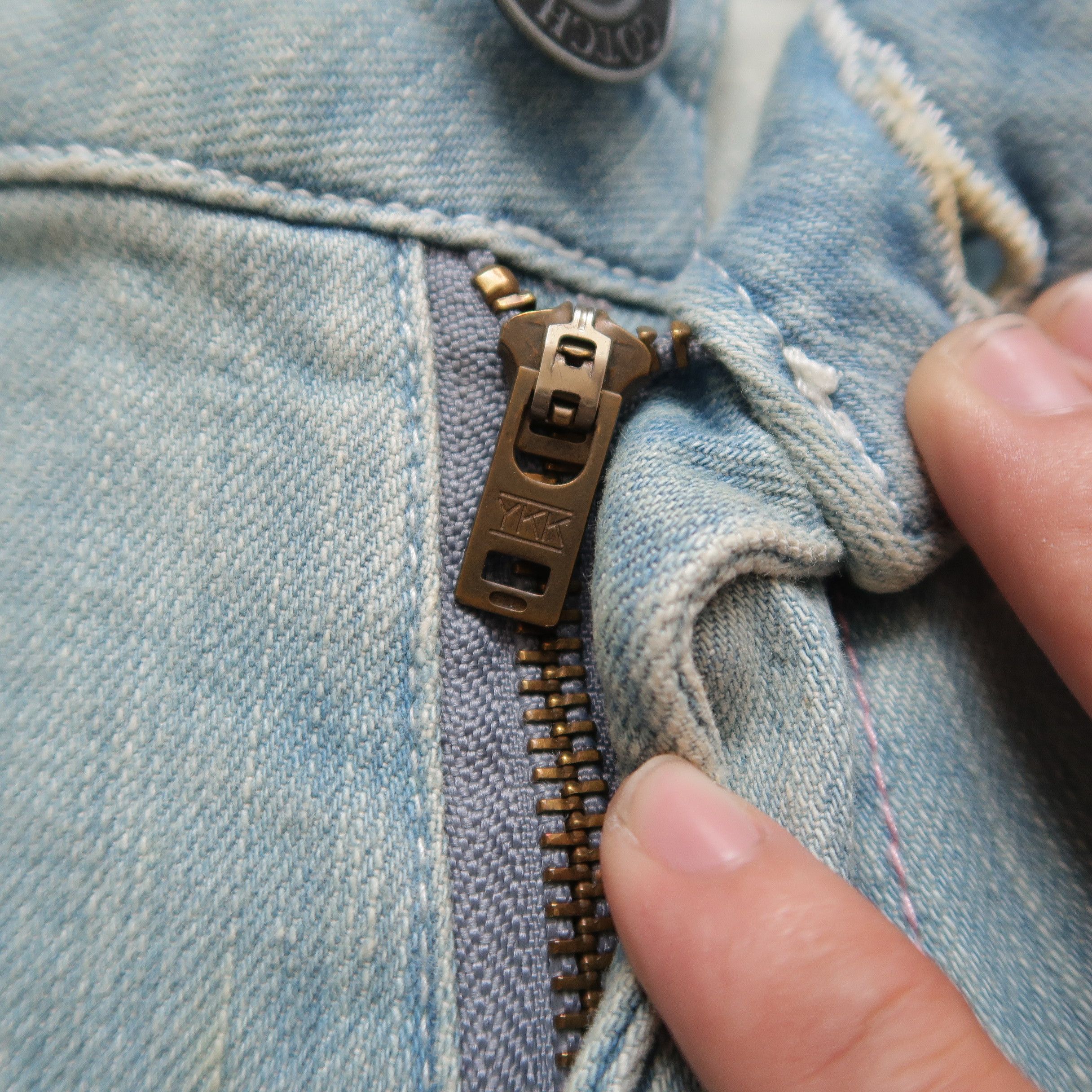 Le Grande Bleu (L.G.B.) 🔥Sick Y2K LGB Vintage Gotcha Banana Curved Denim Vkei Size US 32 / EU 48 - 6 Thumbnail