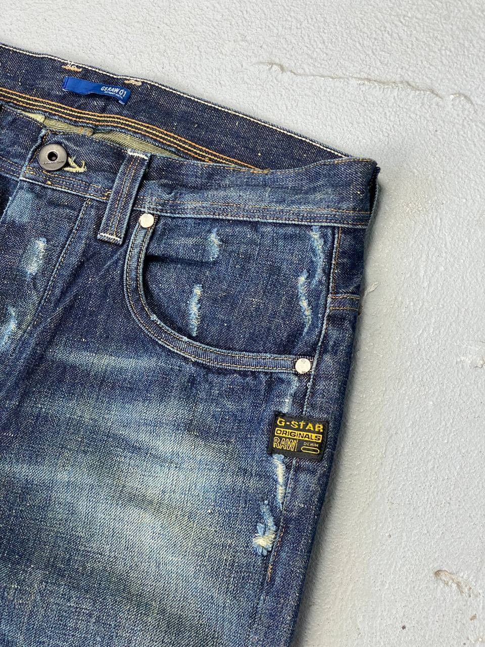 G-Star × Vintage G Star Raw Vintage Denim jeans size 31/34 big logo Size US 31 - 6 Thumbnail