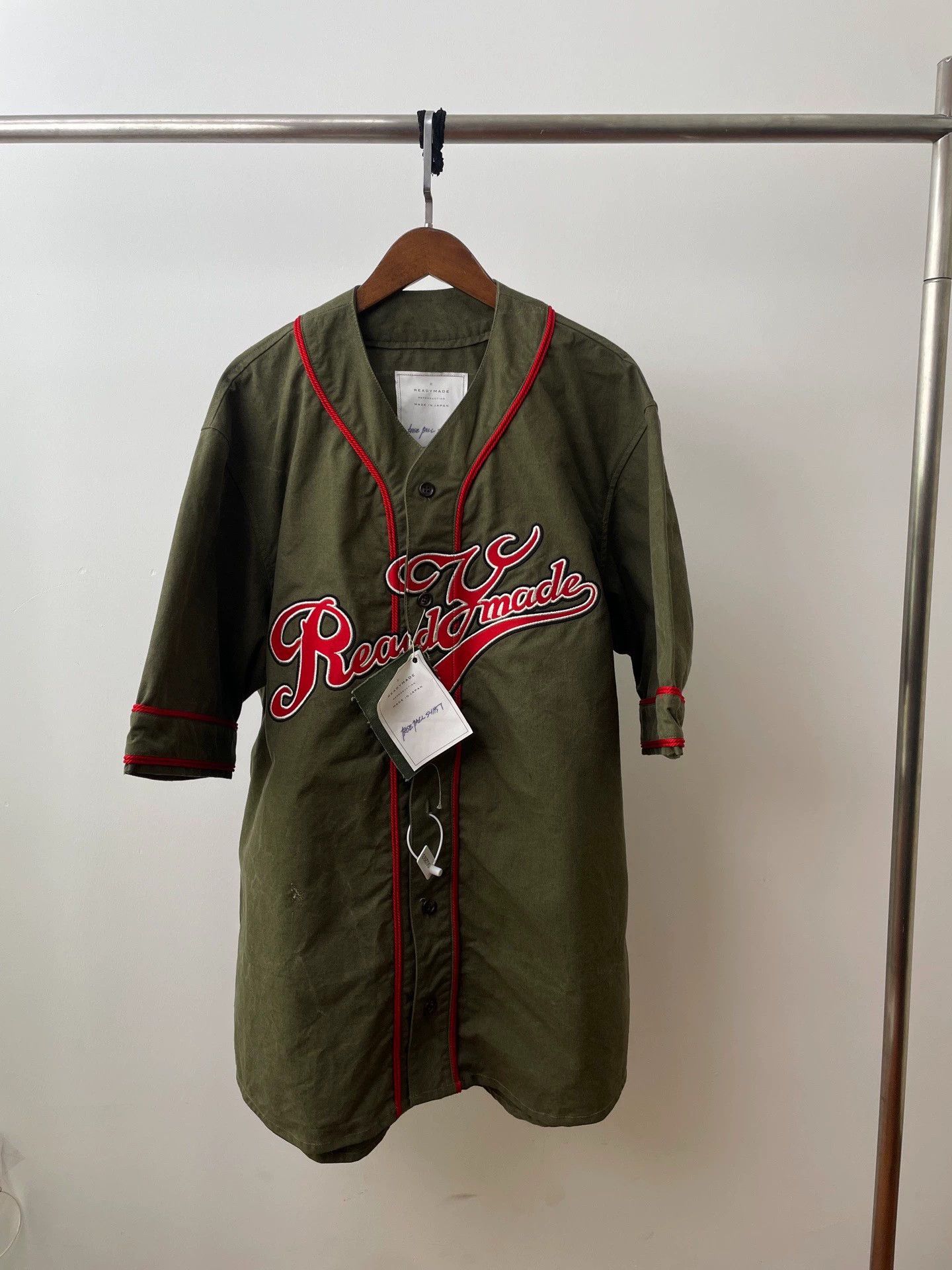 READYMADE Readymade Military Army Green Embroidered Baseball Shirt Size US M / EU 48-50 / 2 - 1 Thumbnail