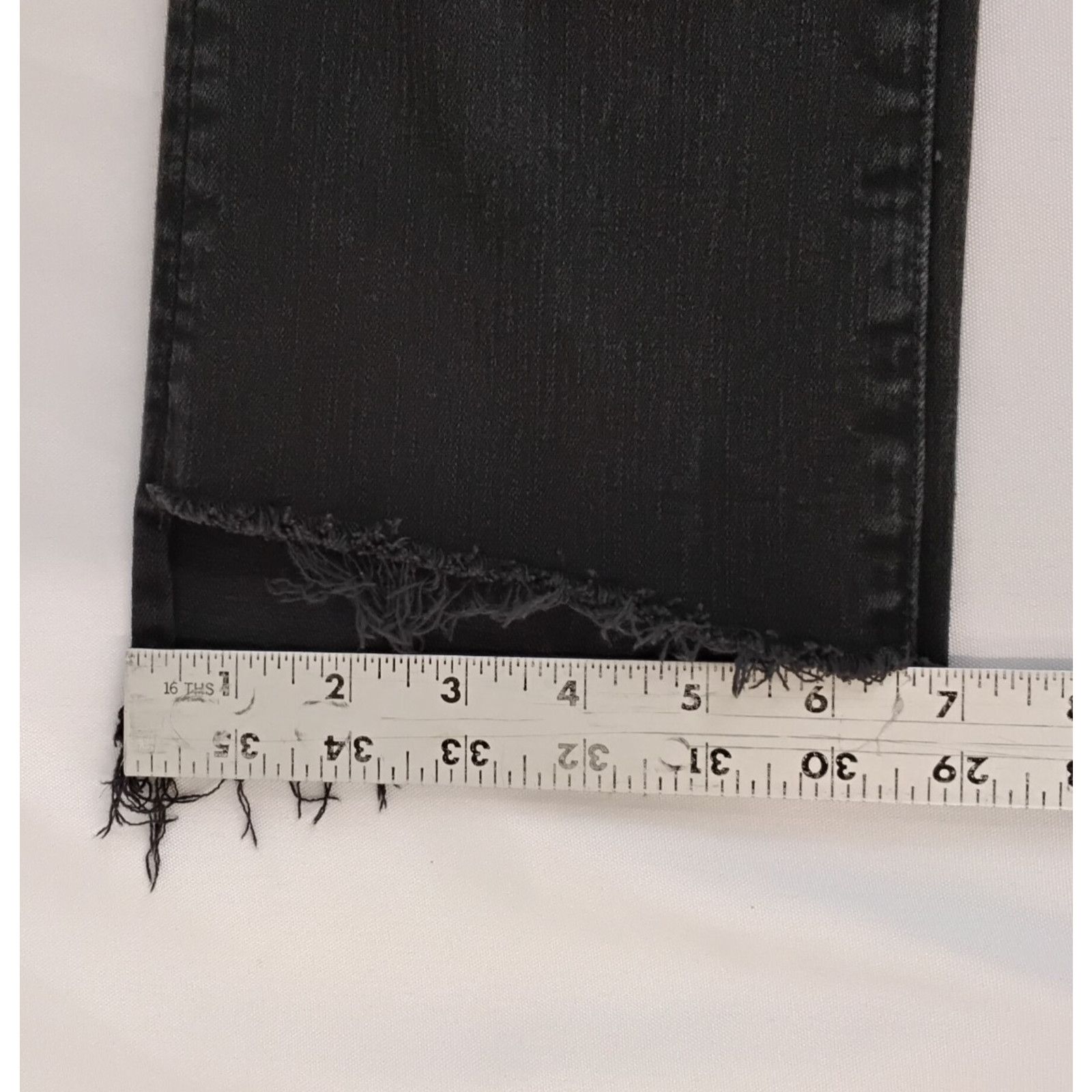 MOTHER Mother The Insider Crop Fray Jeans Women's 25x25 Black Wash Size 25" / US 0 / IT 36 - 12 Thumbnail