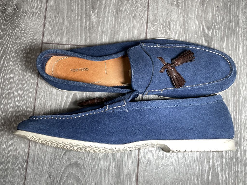 Tom Ford TOM FORD Suede Tassel Brown Leather Loafers Dress Shoes Size US 13 / EU 46 - 4 Thumbnail