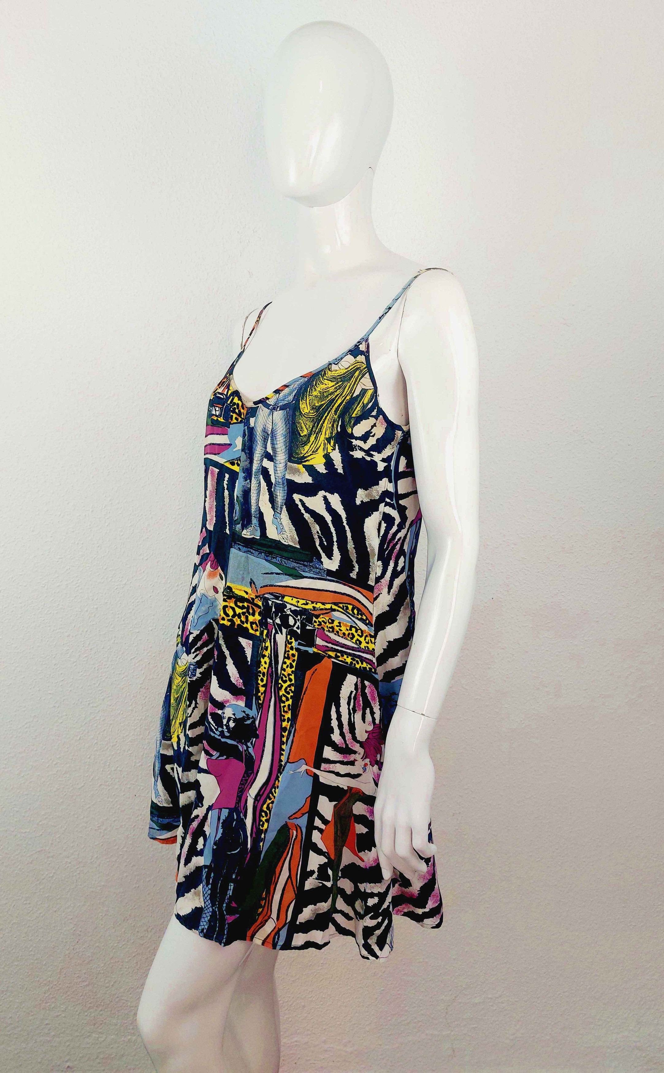 Jean Paul Gaultier Jean Paul Gaultier Cartoon Pop Art Zebra Mini Dress Size M / US 6-8 / IT 42-44 - 8 Thumbnail