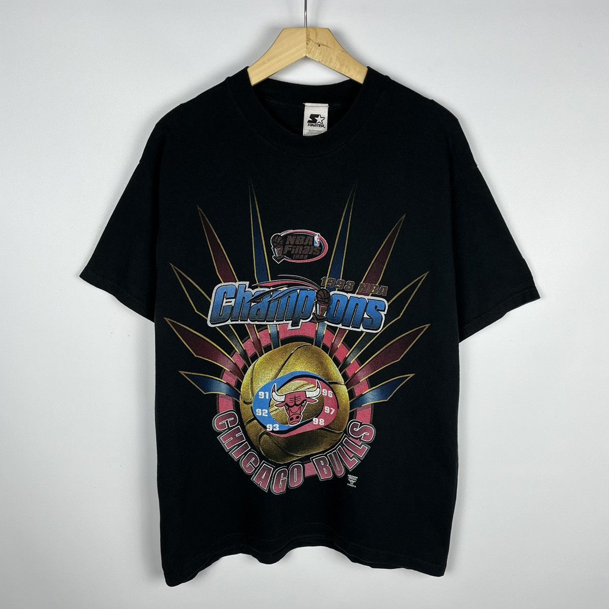 NBA Vintage Chicago Bulls starter rare NBA champions tee 1998 Size US L / EU 52-54 / 3 - 1 Thumbnail