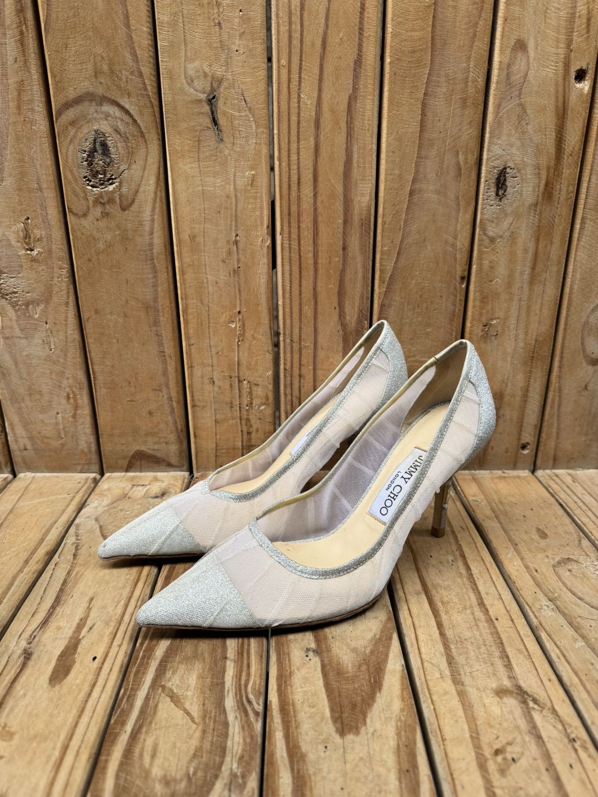 Jimmy Choo Jimmy choo Women’s fabric glitter pumps size EUR 37 US 7 Size US 7 / IT 37 - 4 Thumbnail