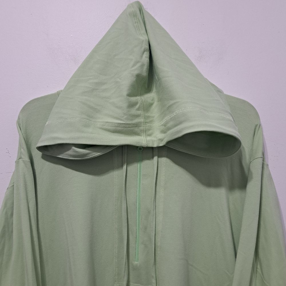 Eileen Fisher Eileen Fisher Organic Cotton Stretch Jersey 1/4 Zip Hooded Top Sweater Aloe 3X Size 4XL / US 24-26 - 9 Thumbnail