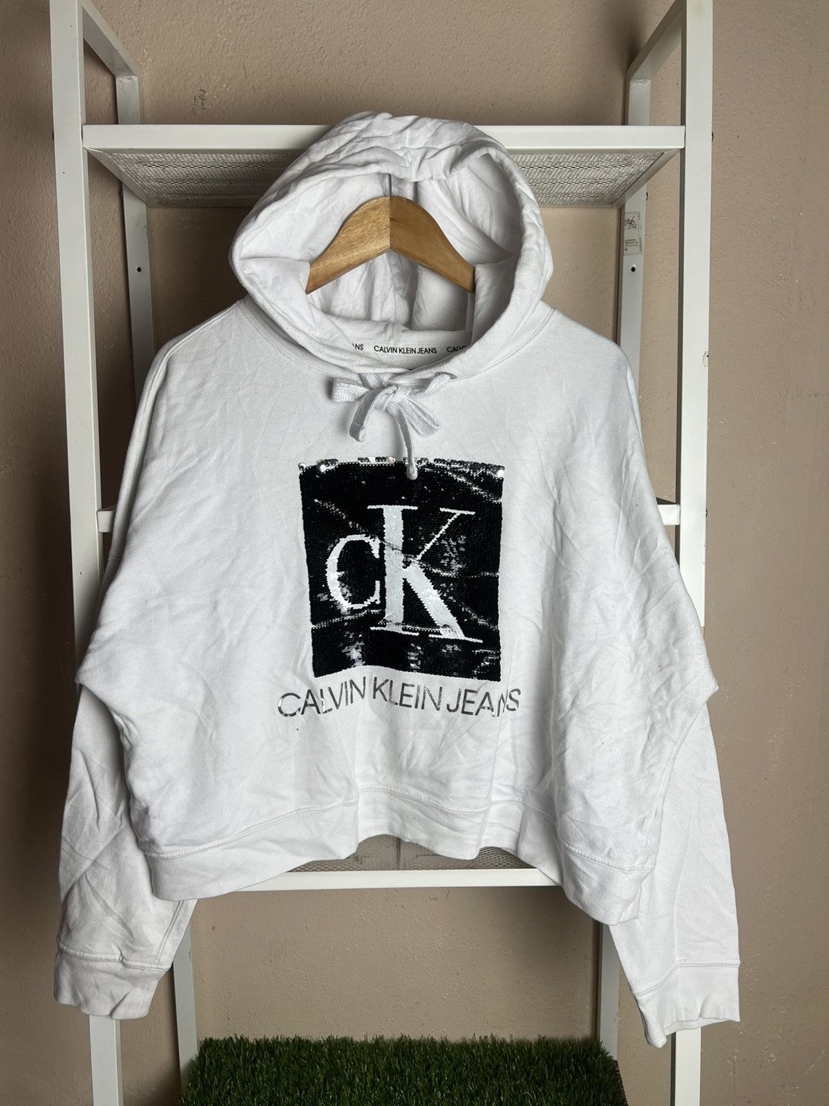 Calvin Klein Calvin Klien Crop Top Hooded Big Logo Size XL / US 12-14 / IT 48-50 - 1 Thumbnail
