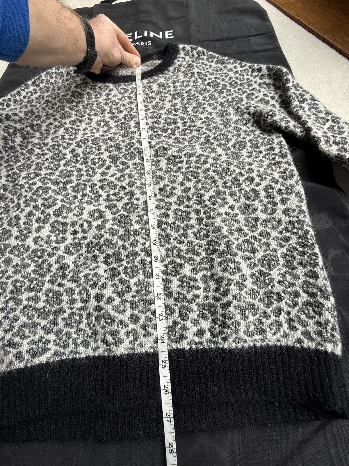 Saint Laurent Paris SS16 Saint Laurent leopard sweater Hedi Slimane grail L Size US L / EU 52-54 / 3 - 8 Thumbnail